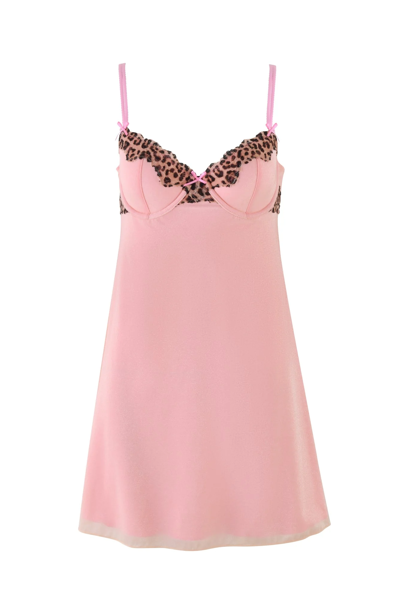 AMARI SLIP DRESS - PINK : LEOPARD - Image 7