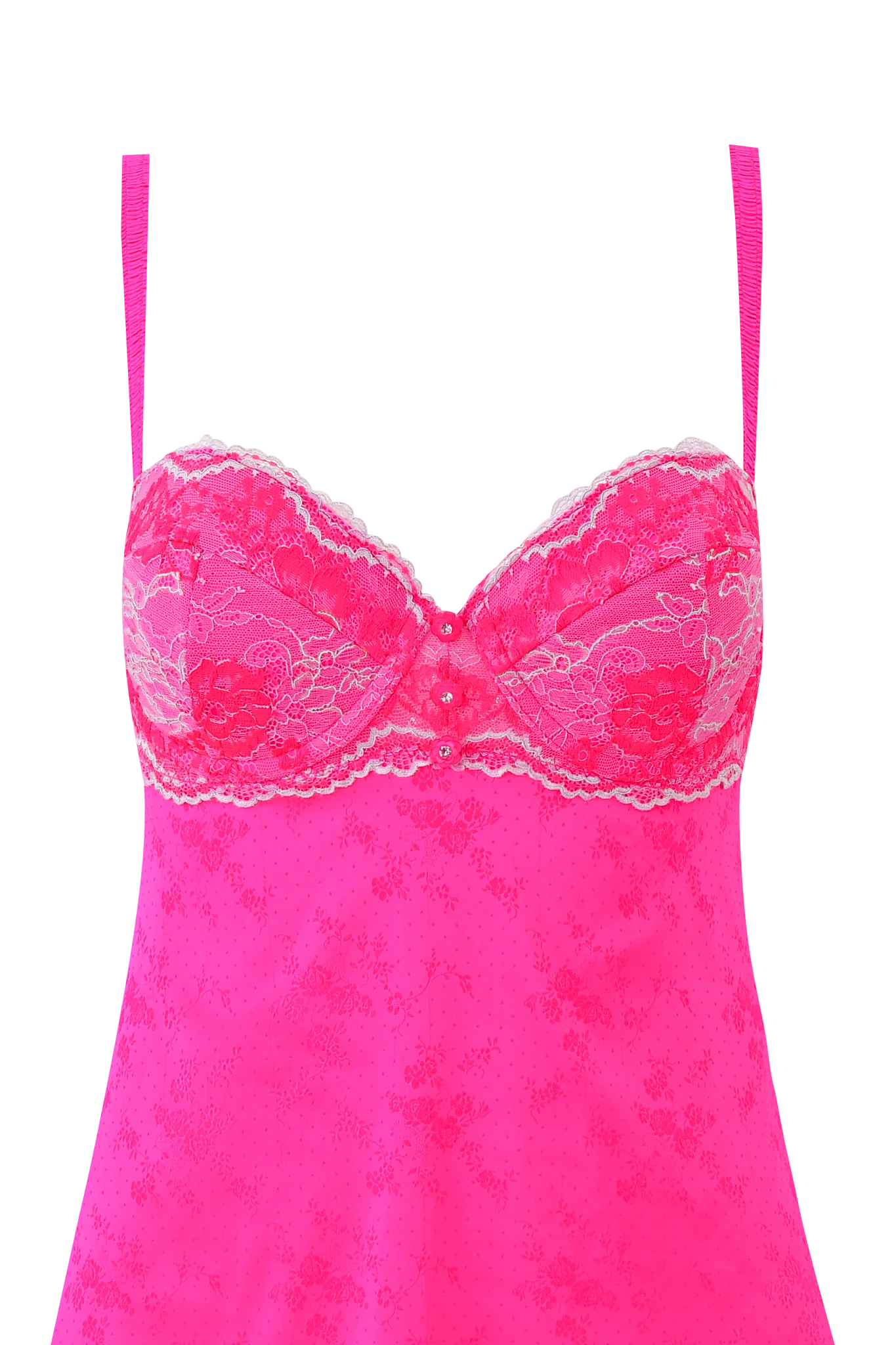 AMAYA SLIP DRESS - NEON PINK - Image 7