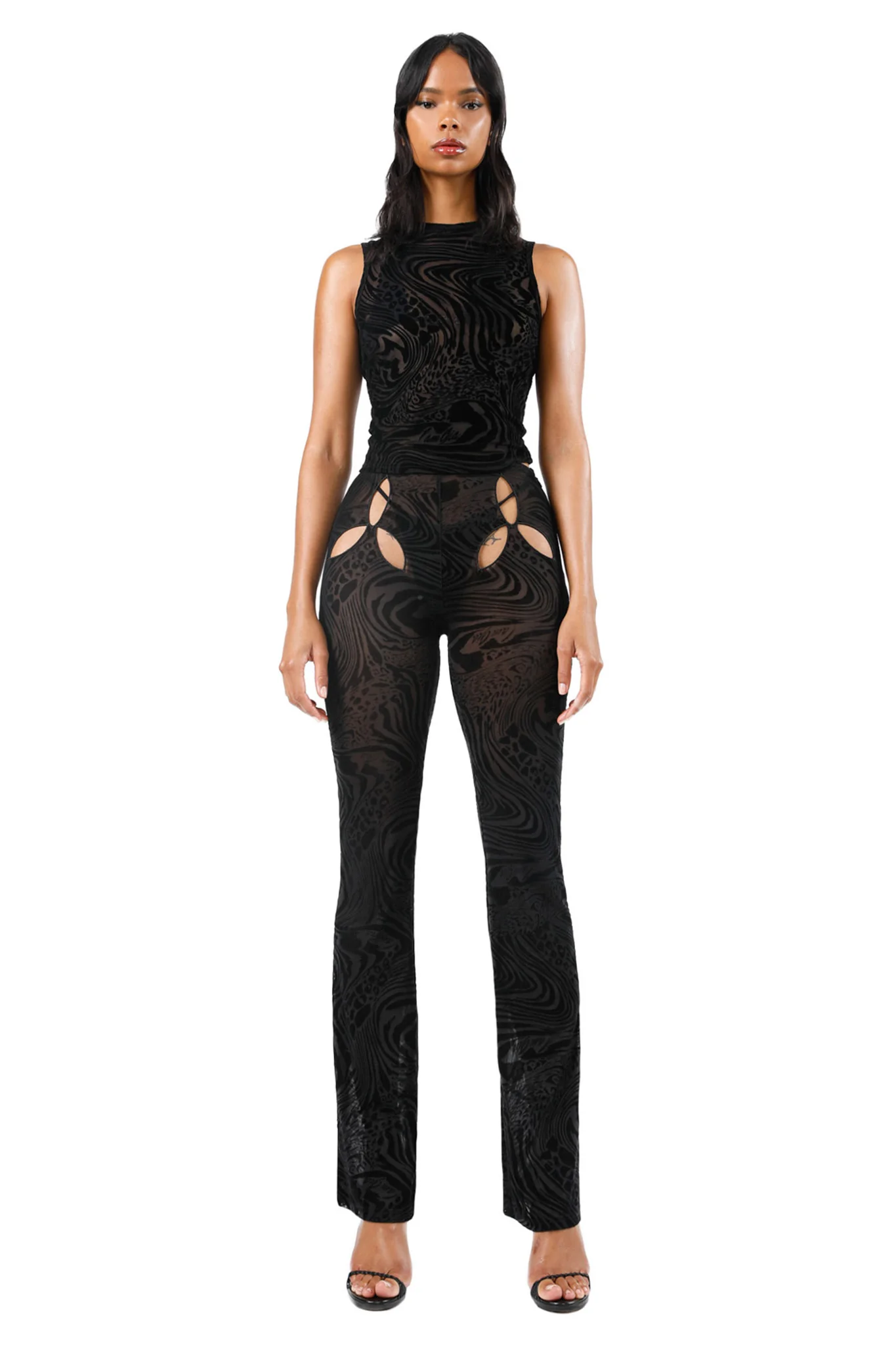 AMINA PANT - BLACK BURNOUT - Image 8