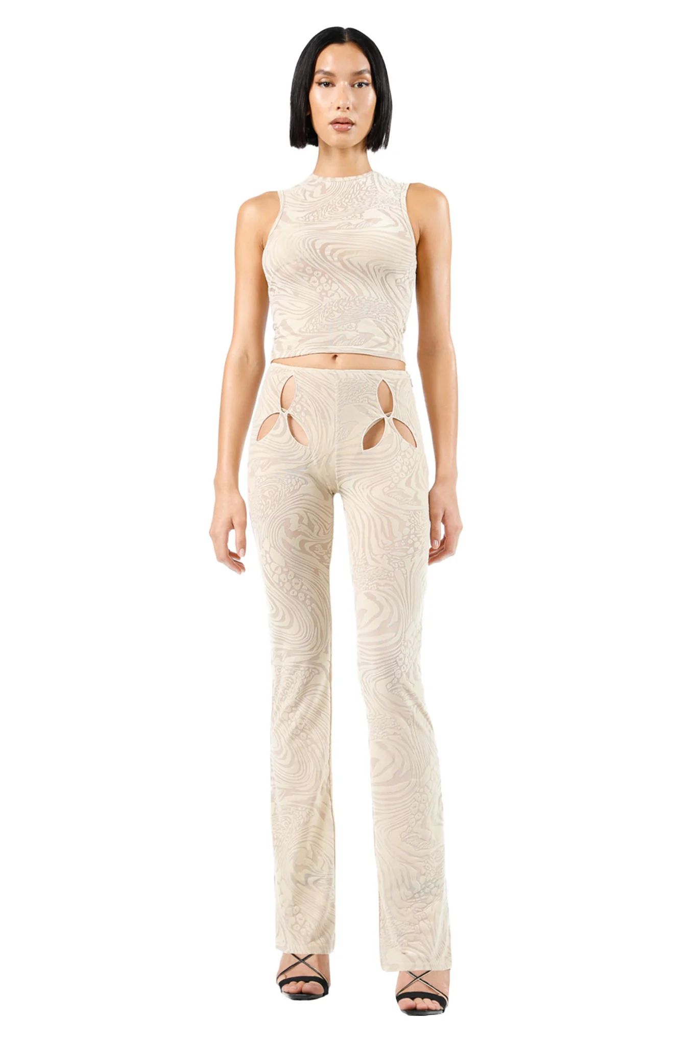 AMINA PANT - TAN BURNOUT - Image 4