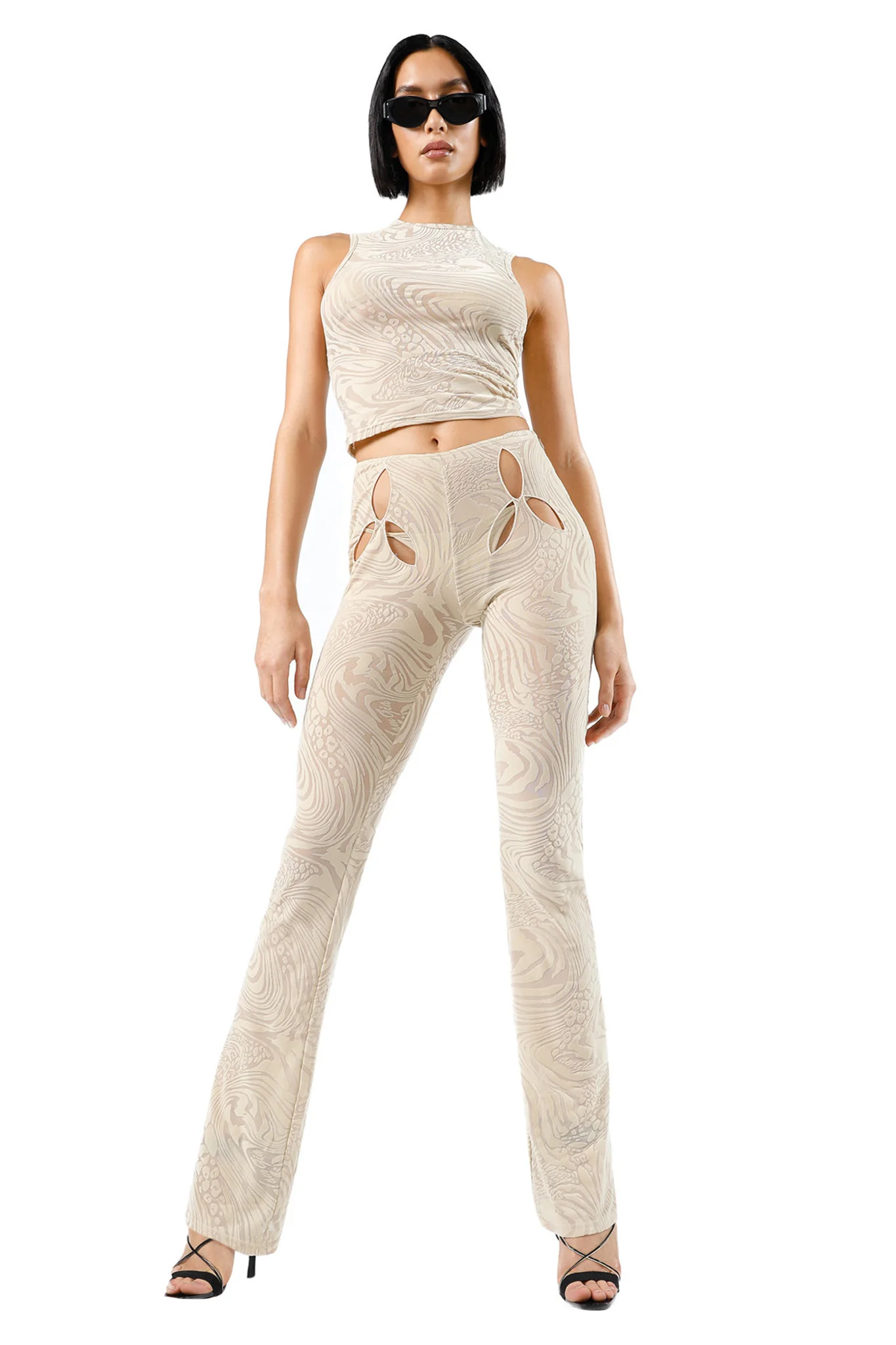 AMINA TOP - TAN BURNOUT - Image 4