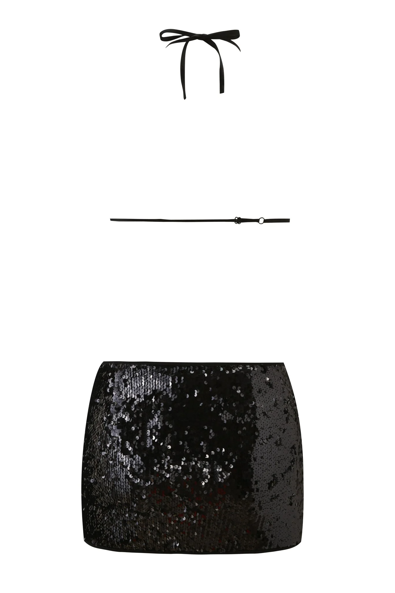 ARIELLA MINI DRESS - BLACK - Image 9