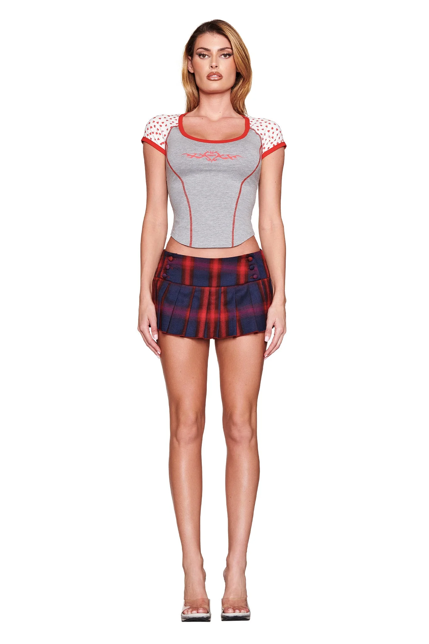 ASHTIN TOP - GREY : HEATHER GREY - Image 2