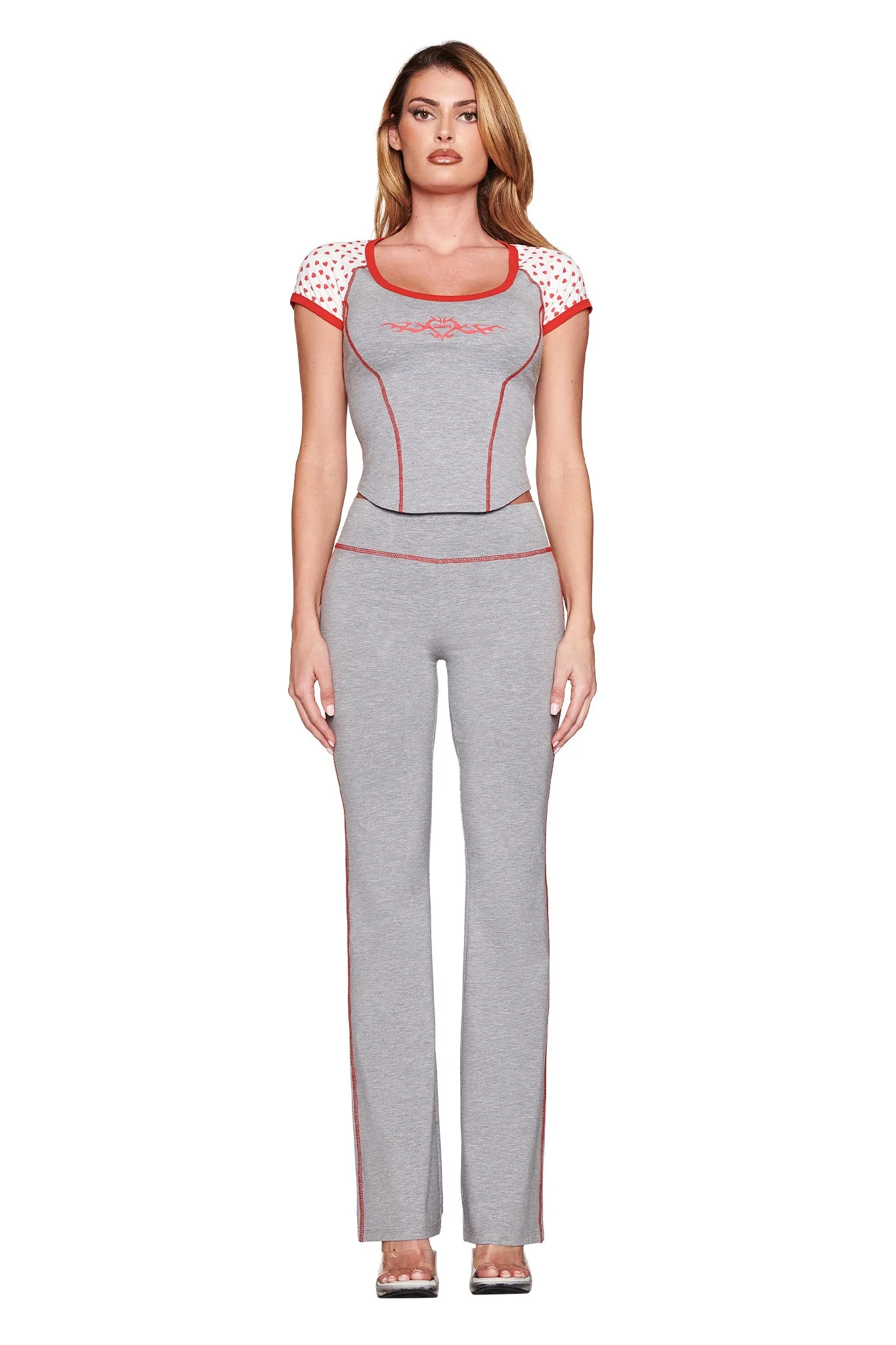 ASHTIN TOP - GREY : HEATHER GREY - Image 5