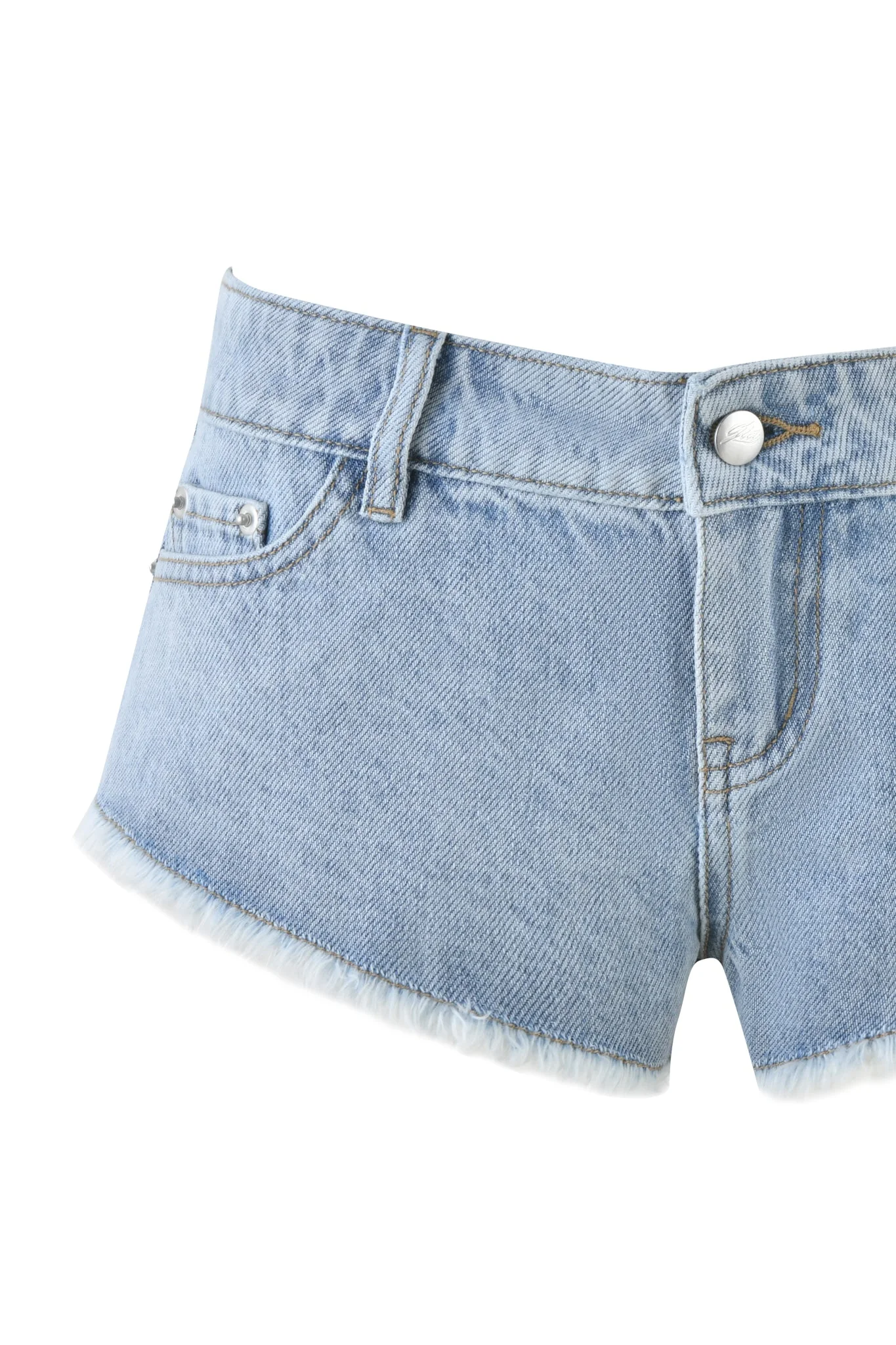 AURA DENIM SHORT - BLUE : LIGHT BLUE WASH - Image 8
