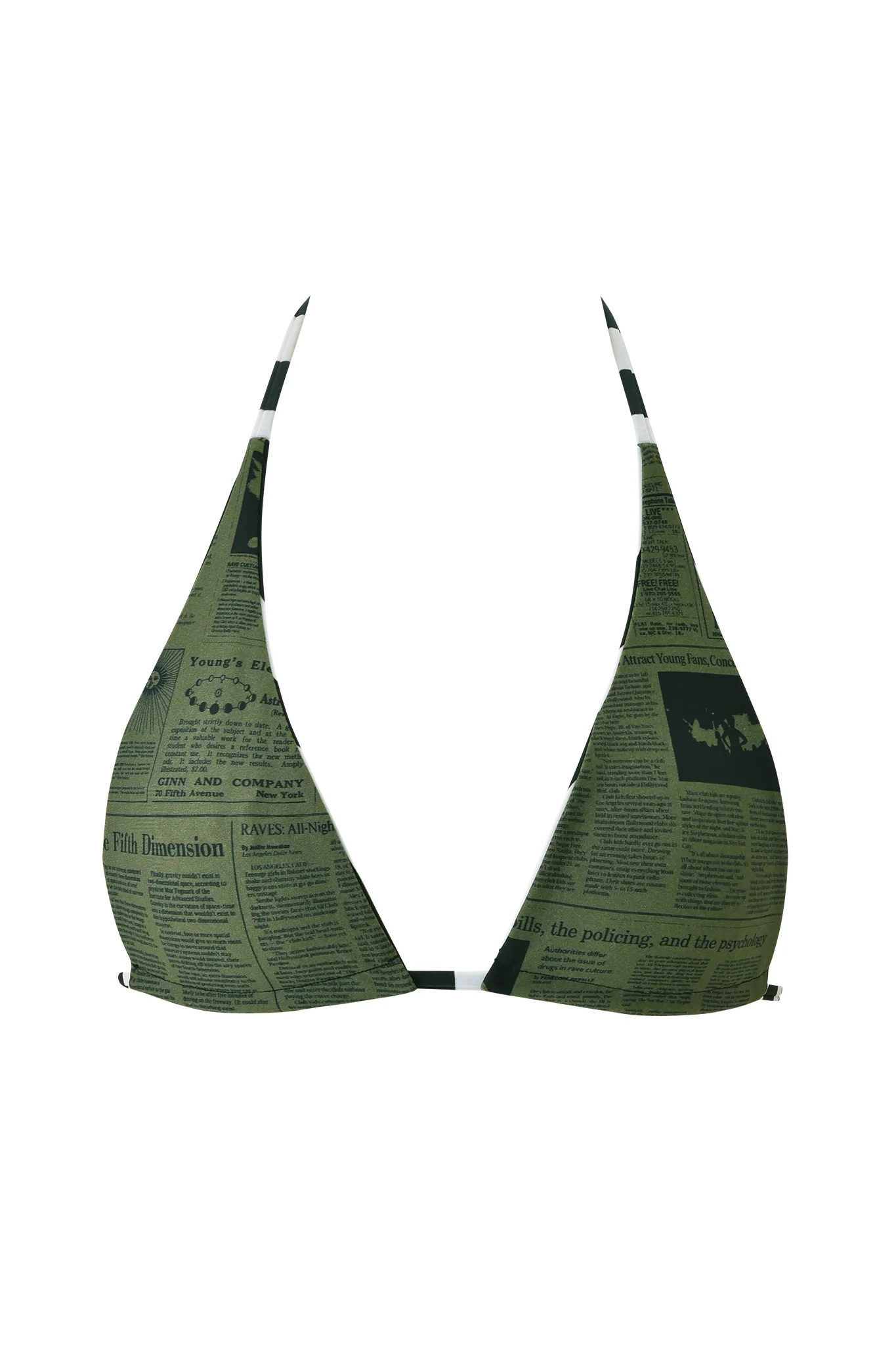 AURETTE REVERSIBLE BIKINI TOP - JAILBIRD STRIPE - Image 10