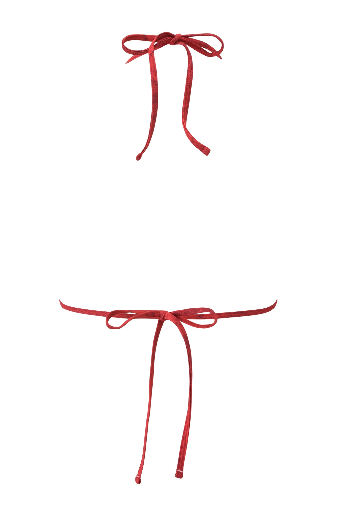 AVA BIKINI TOP - RED SERPENTINE - Image 8