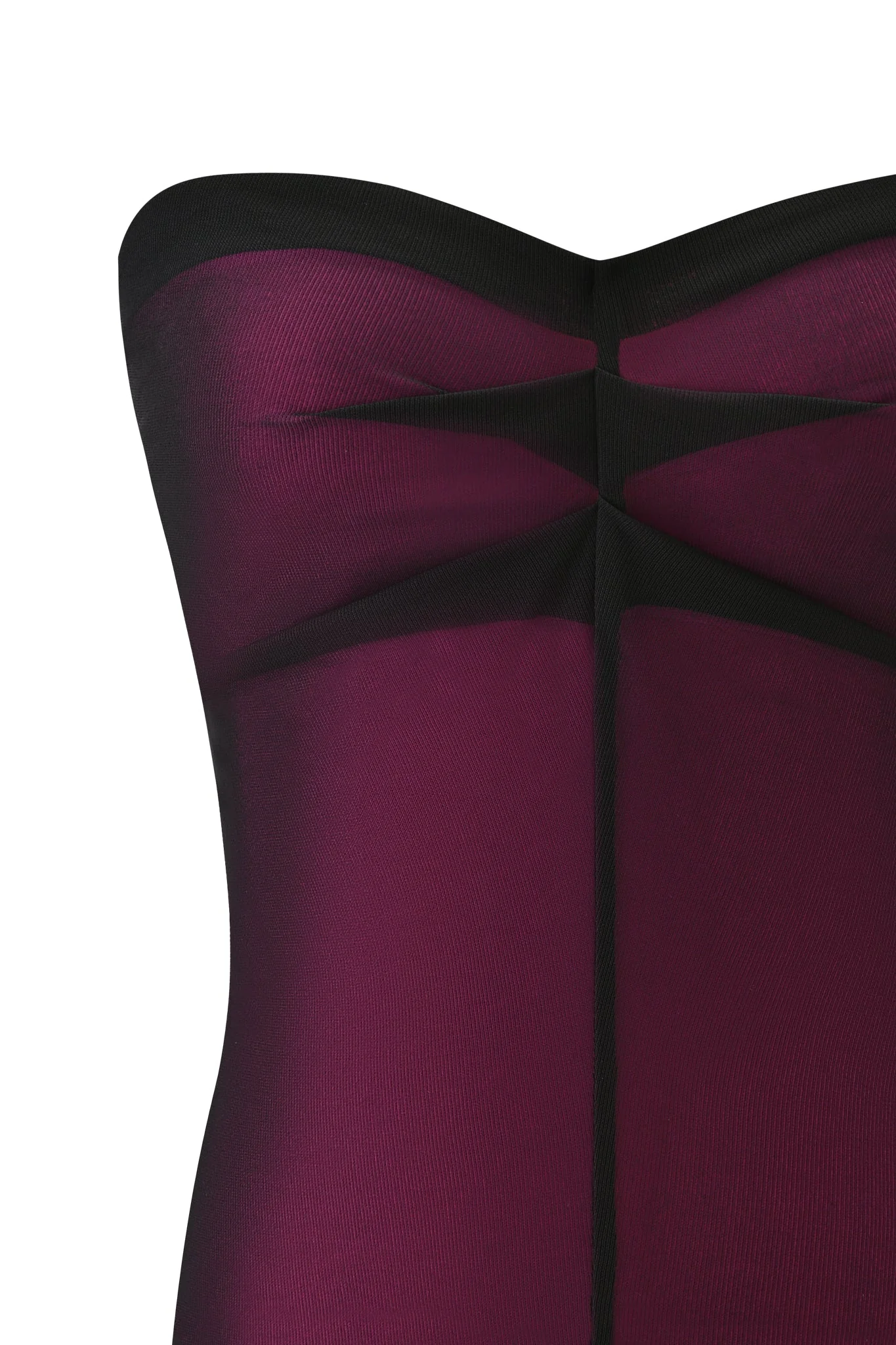 AVARIX HOSIERY LAYERED BOOB TUBE - PLUM - Image 7