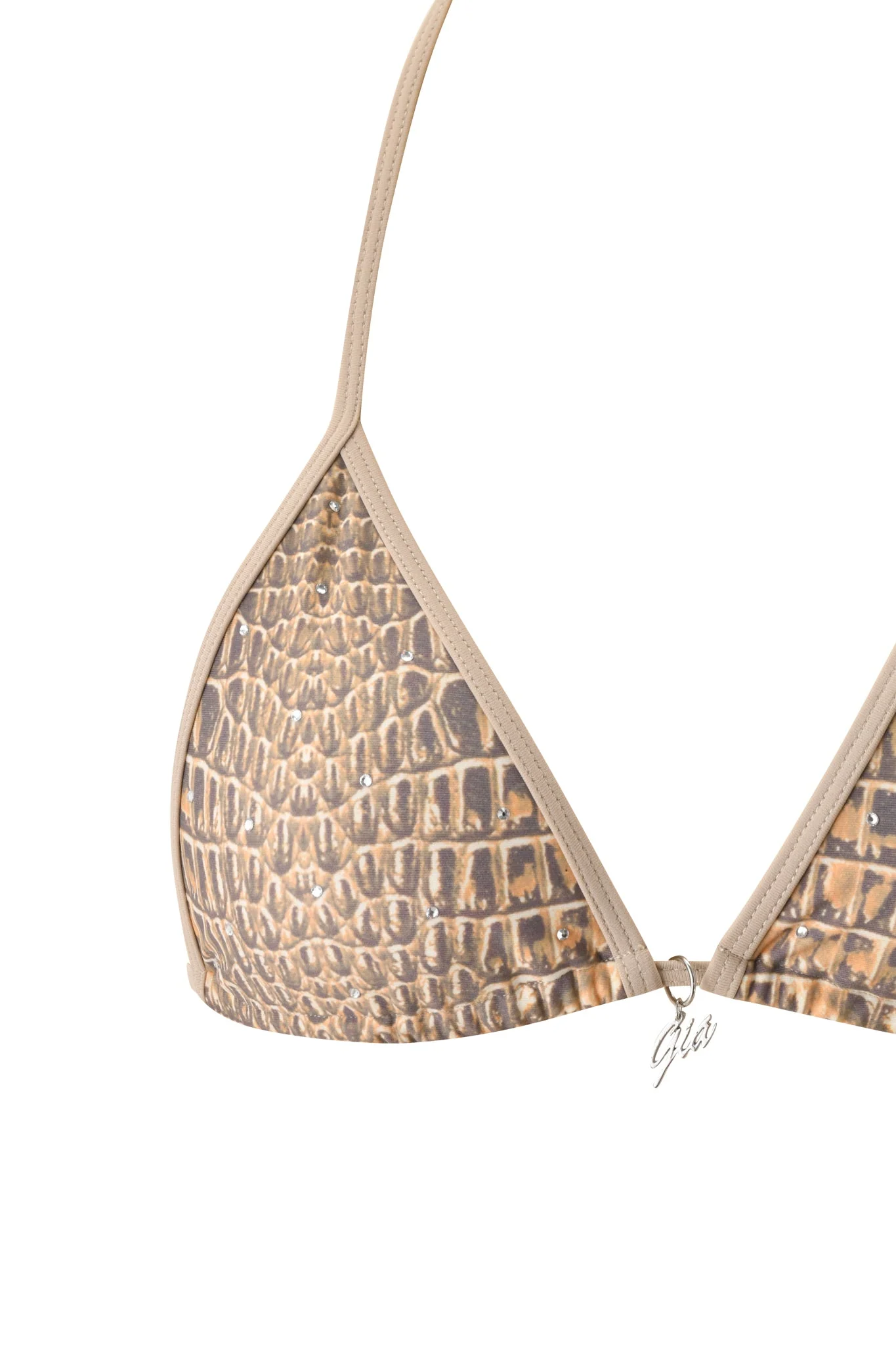 BABI DIAMONTE STUD BIKINI TOP - REPTILIA - Image 8