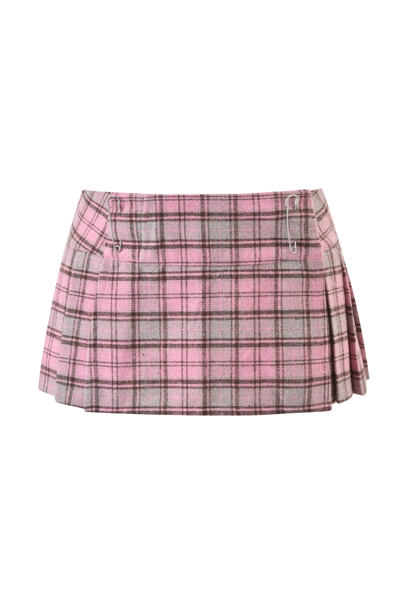 BETTY MICRO MINI SKIRT - PINK PLAID - Image 6