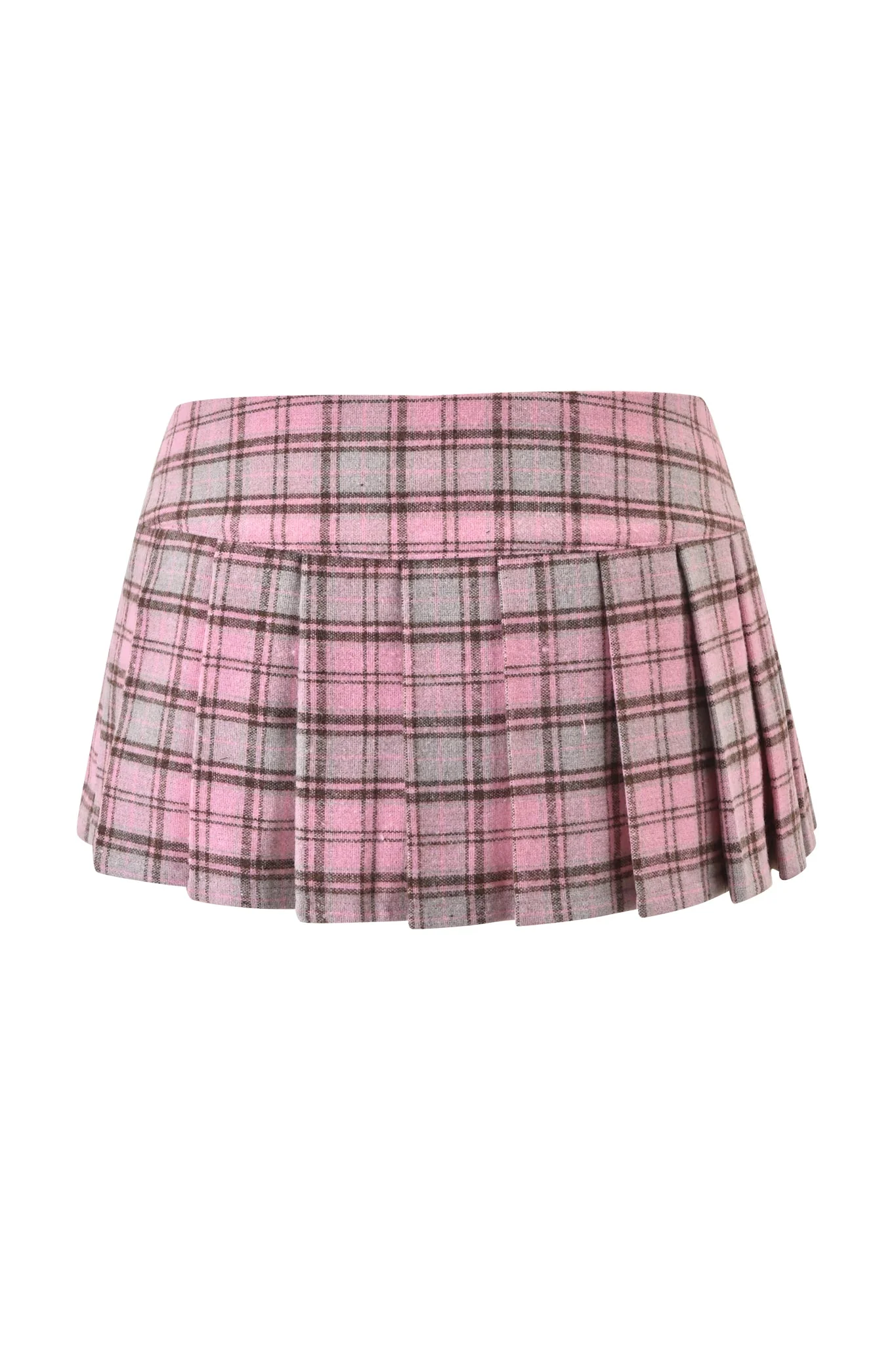 BETTY MICRO MINI SKIRT - PINK PLAID - Image 7