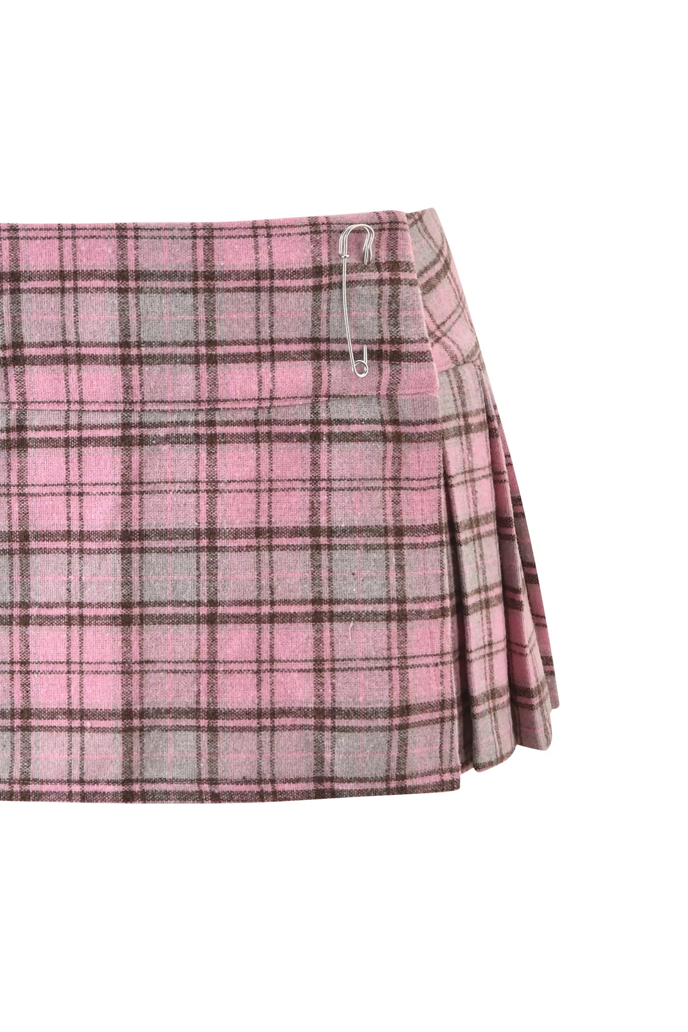 BETTY MICRO MINI SKIRT - PINK PLAID - Image 8