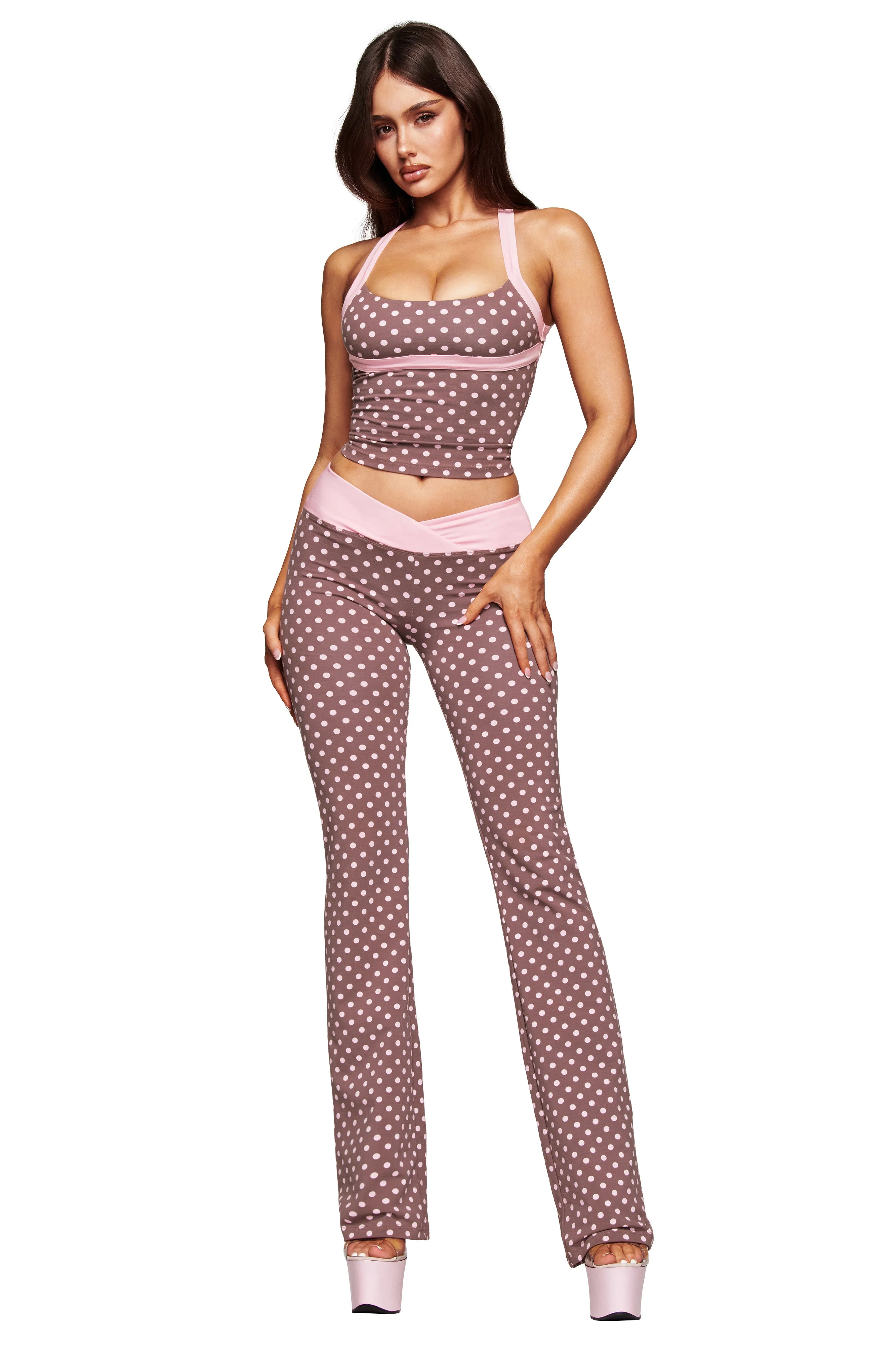 BLARE CROSSOVER PANT - PINK CHOCOLATE - Image 2