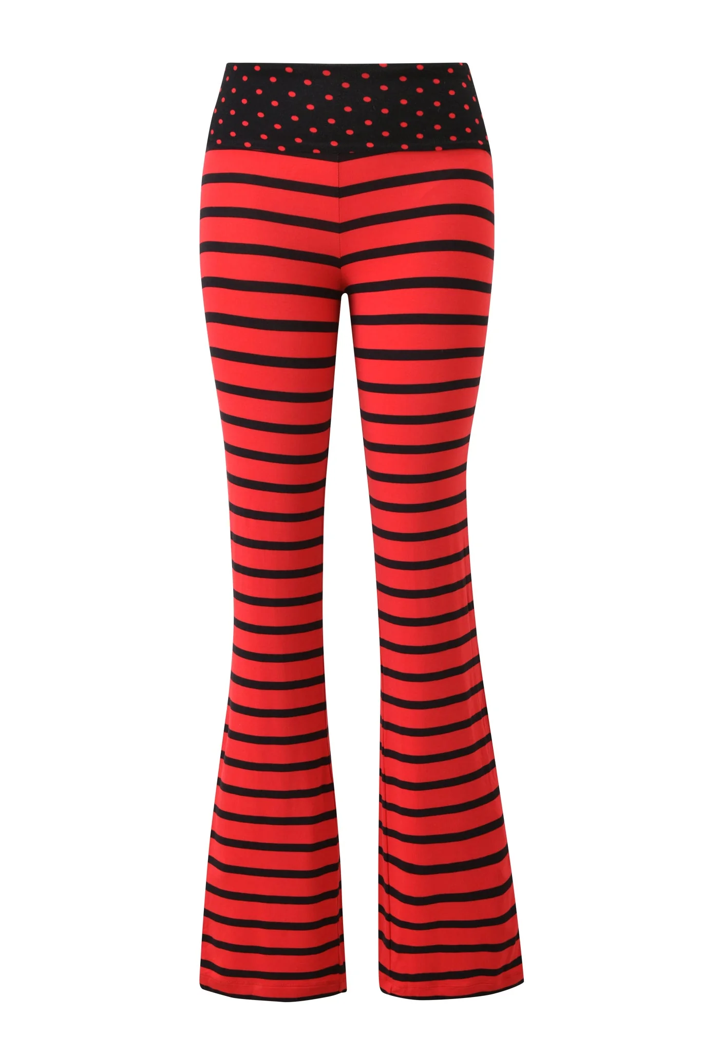 BLARE FOLDOVER TRACKPANT - RED AND BLACK STRIPE - Image 8