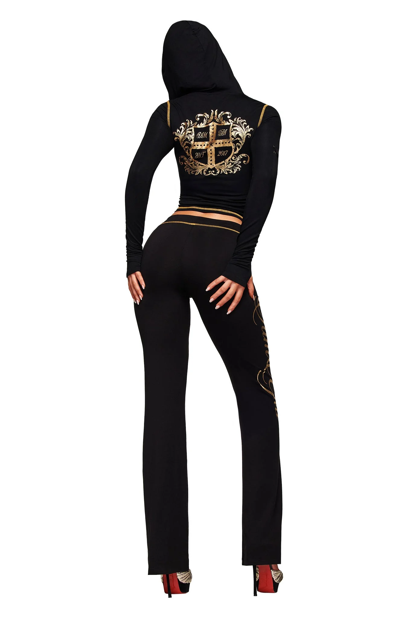 BLARE FORM TRACKPANT - BLACK AND GOLD - Image 3