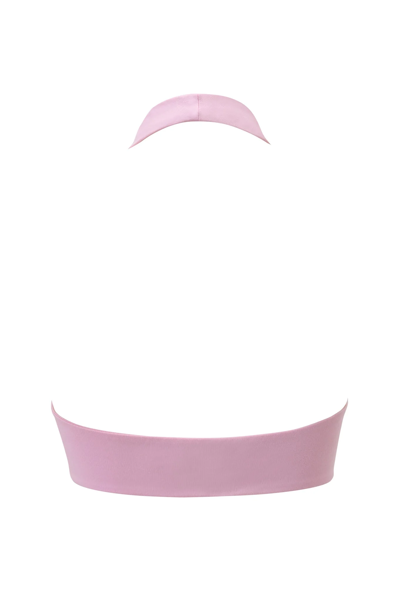 BLARE HALTER CROP TOP - BABY PINK AND WHITE - Image 8