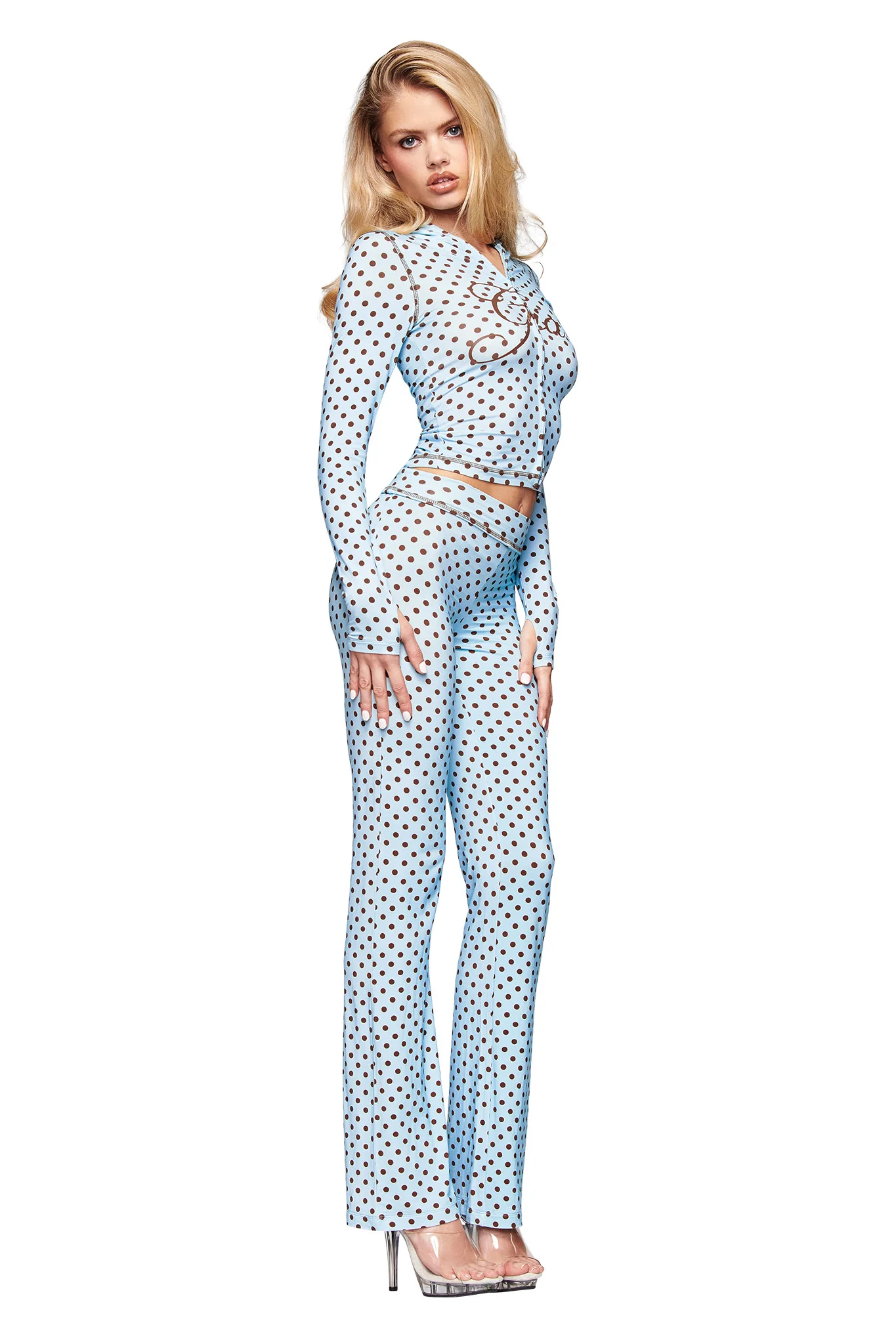 BLARE HOODIE - BLUE POLKA DOT - Image 3