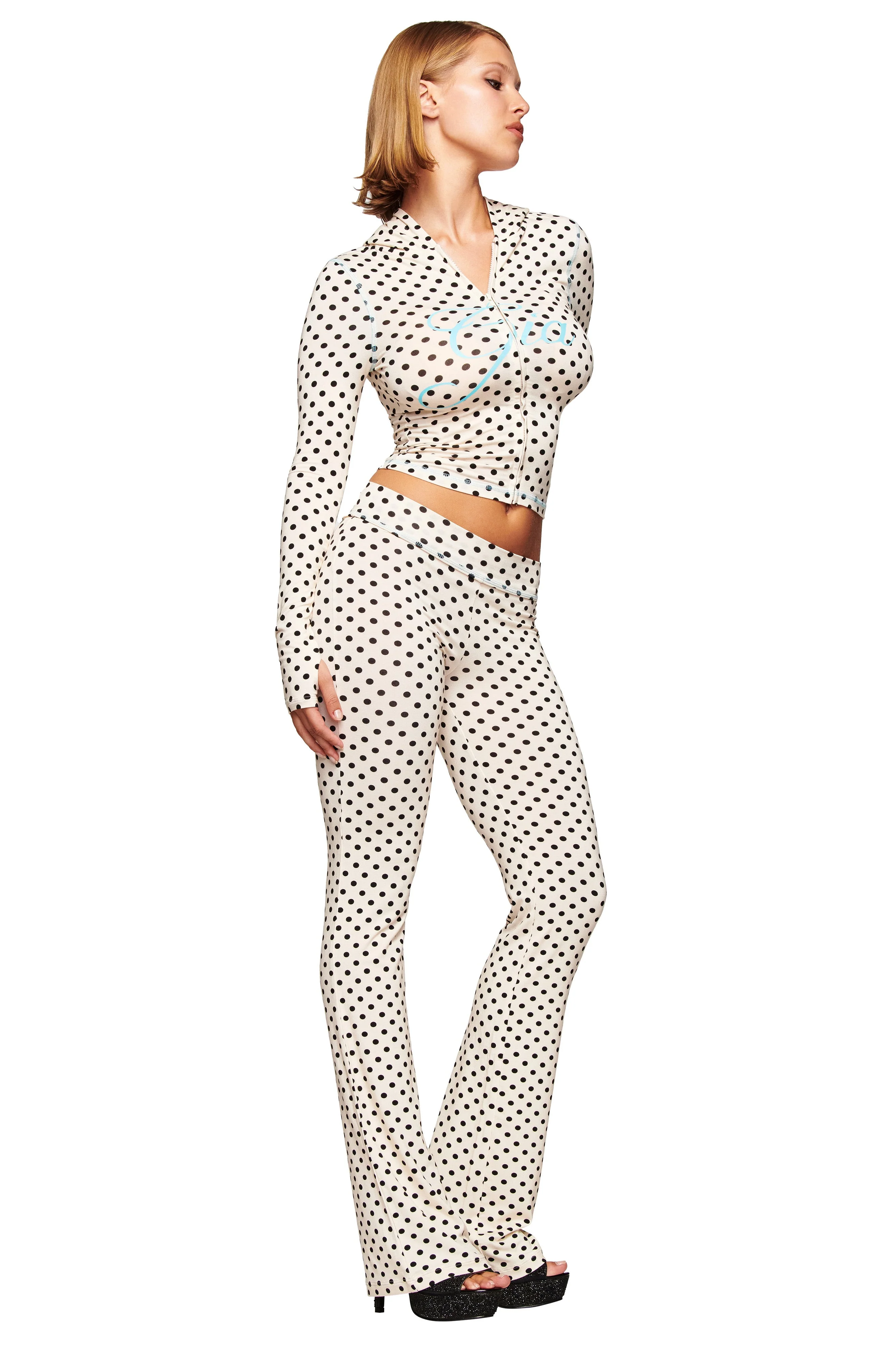 BLARE HOODIE - CREAM POLKA DOT - Image 2