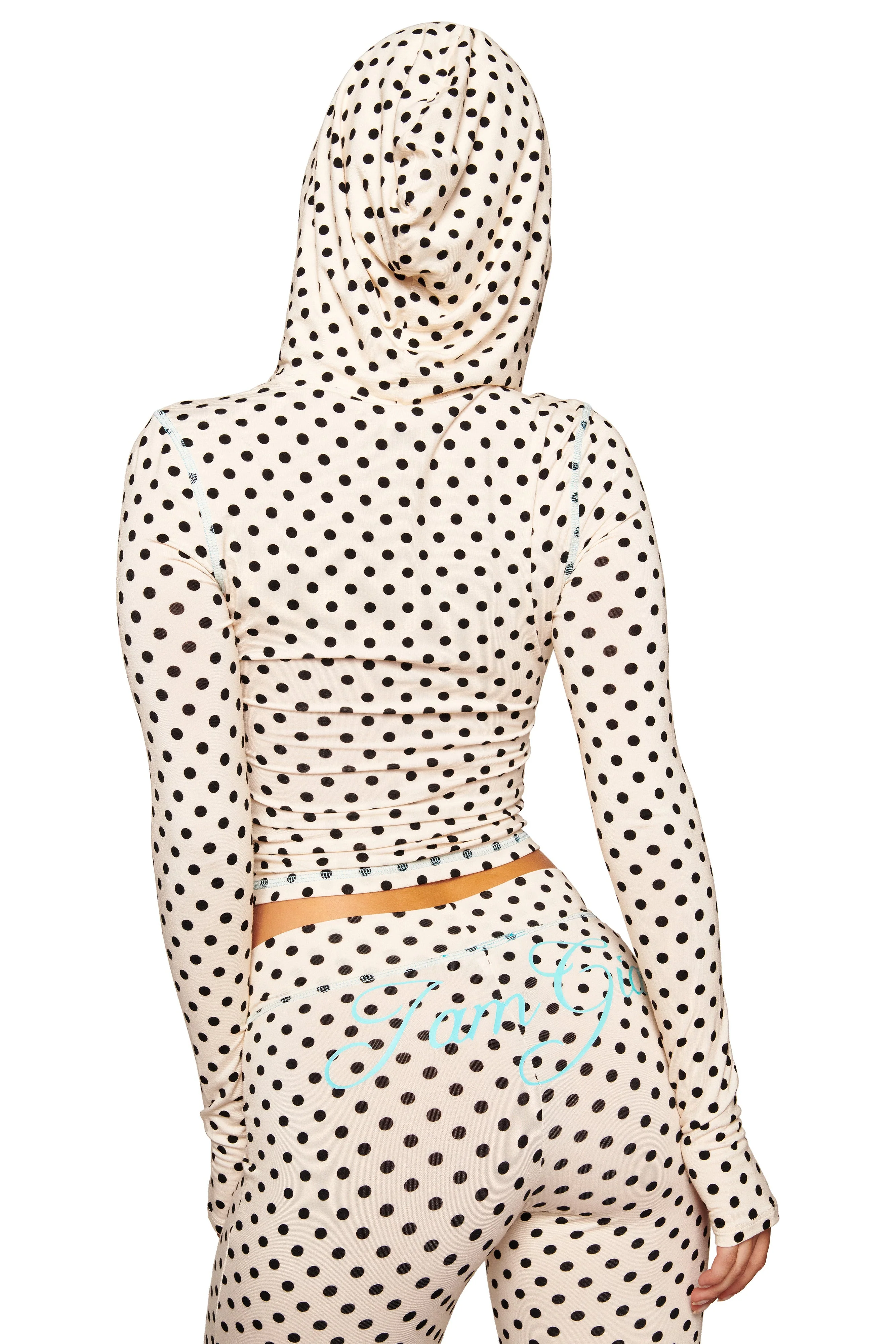BLARE HOODIE - CREAM POLKA DOT - Image 4