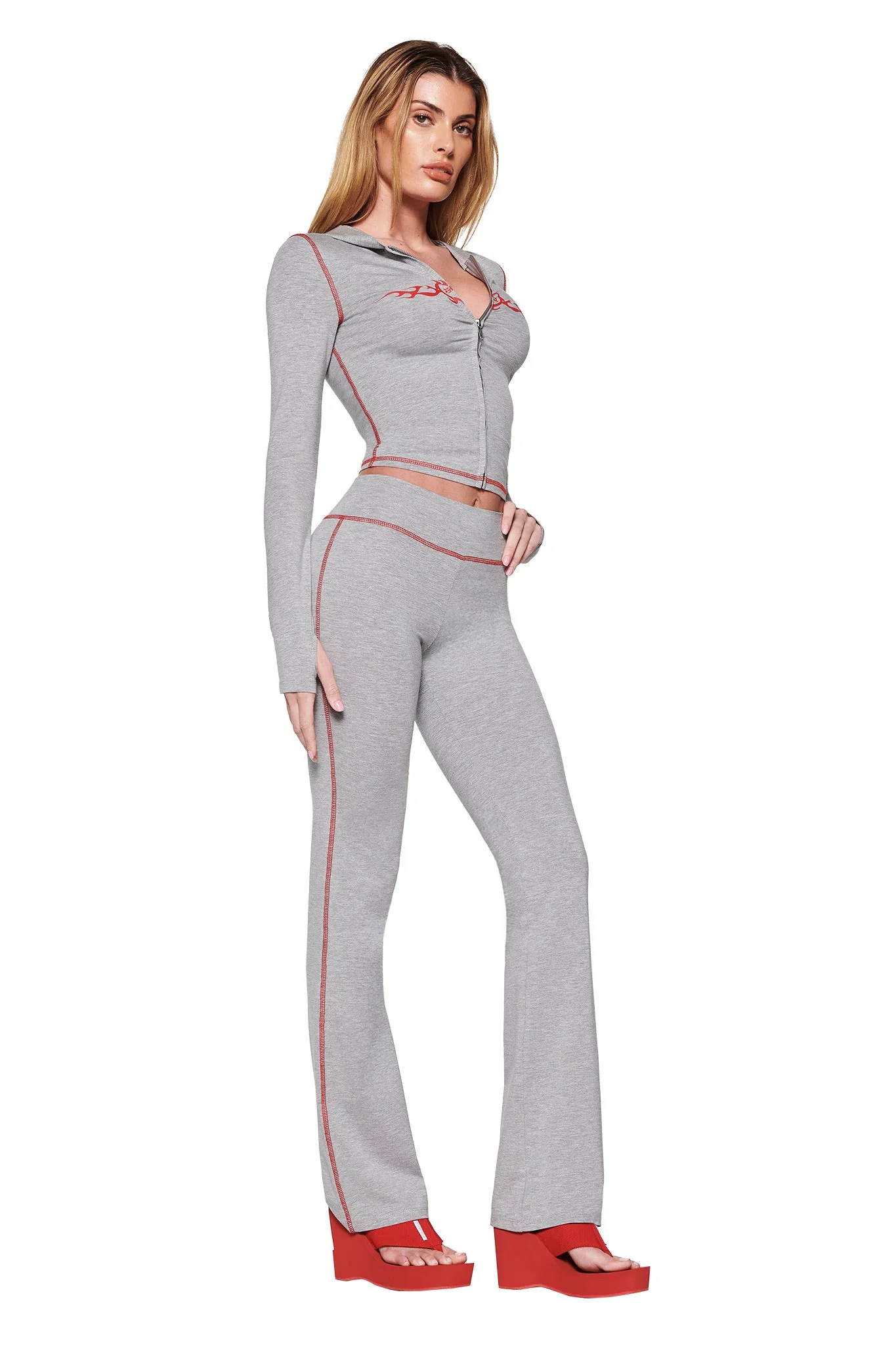 BLARE HOODIE - GREY : DOVE GREY - Image 2