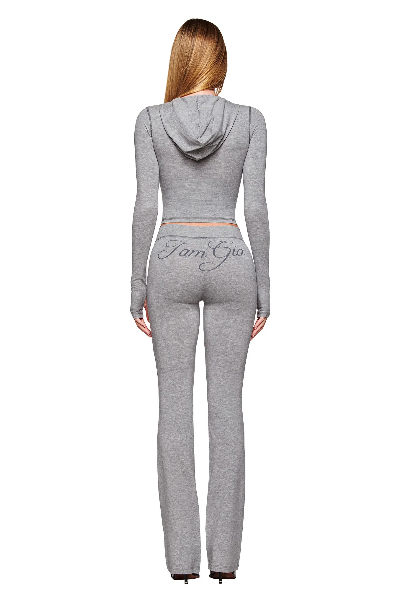 BLARE JERSEY HOODIE - GREY : HEATHER GREY - Image 3