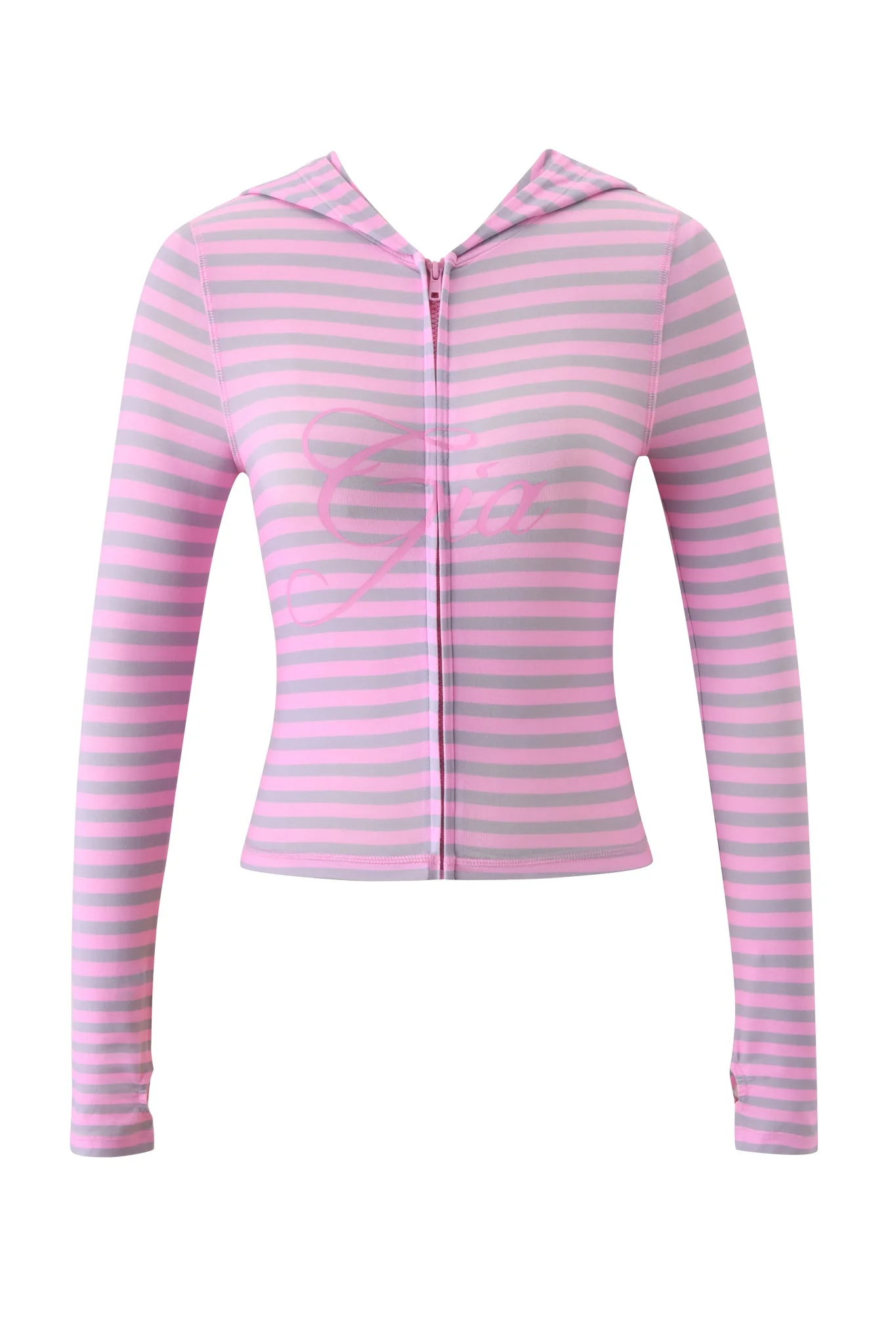 BLARE HOODIE - LIGHT PINK STRIPE - Image 6