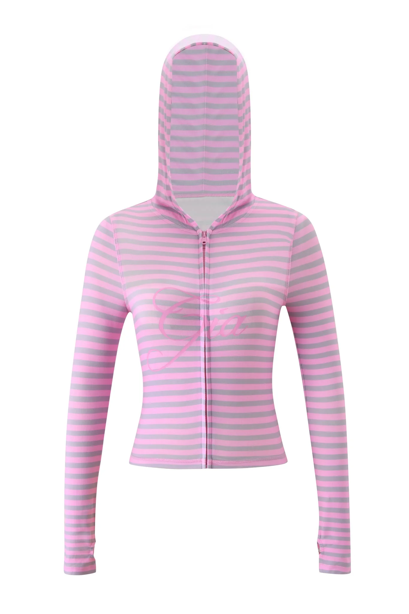 BLARE HOODIE - LIGHT PINK STRIPE - Image 8