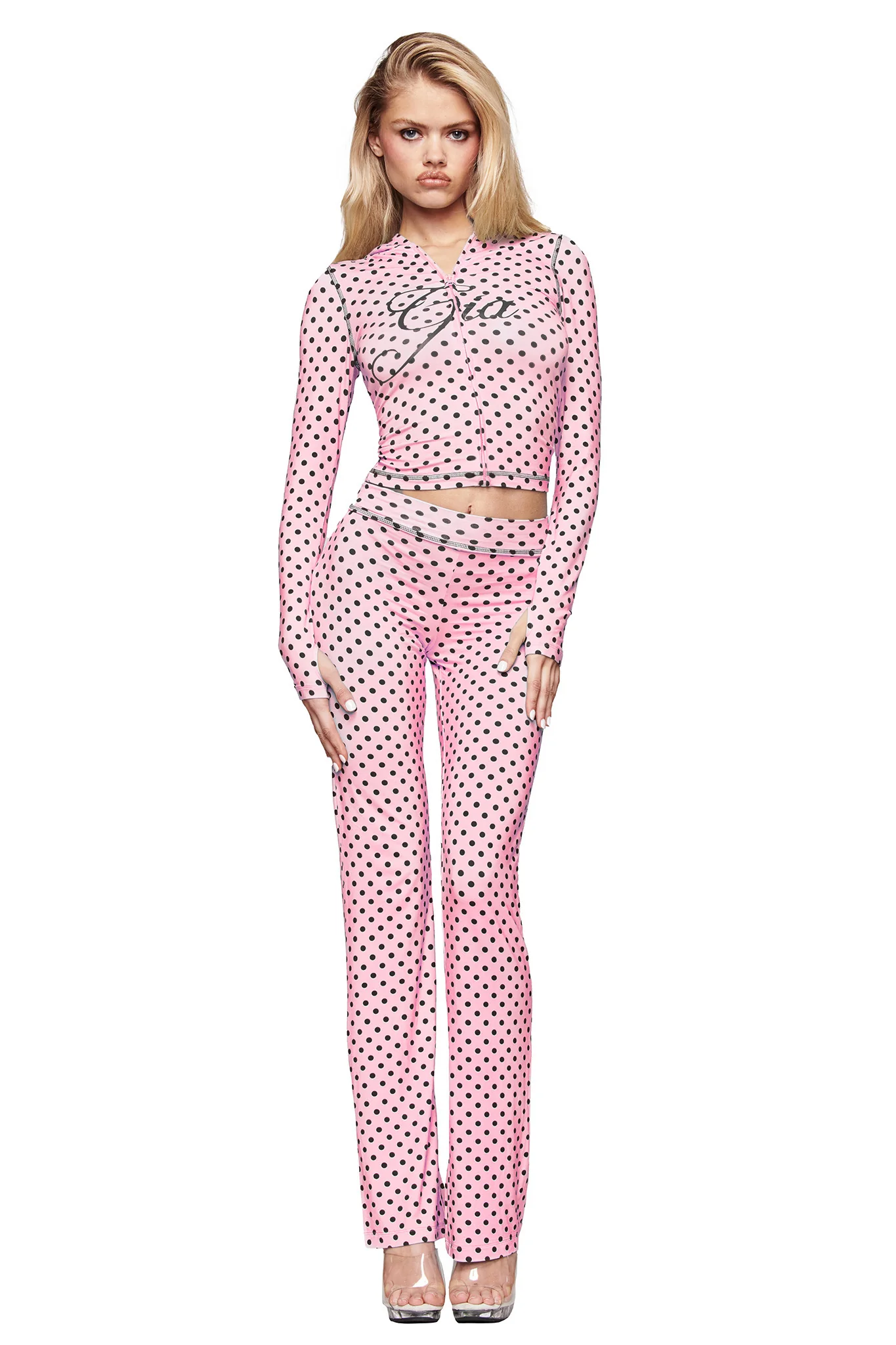 BLARE HOODIE - PINK POLKA DOT - Image 2