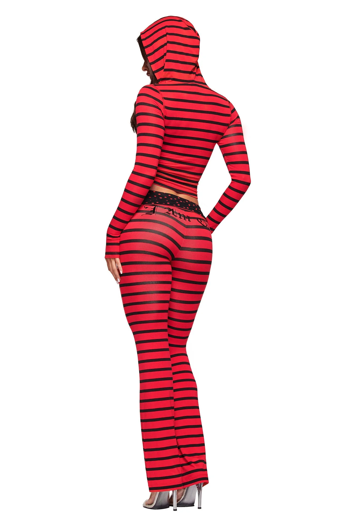 BLARE HOODIE - RED AND BLACK STRIPE - Image 3