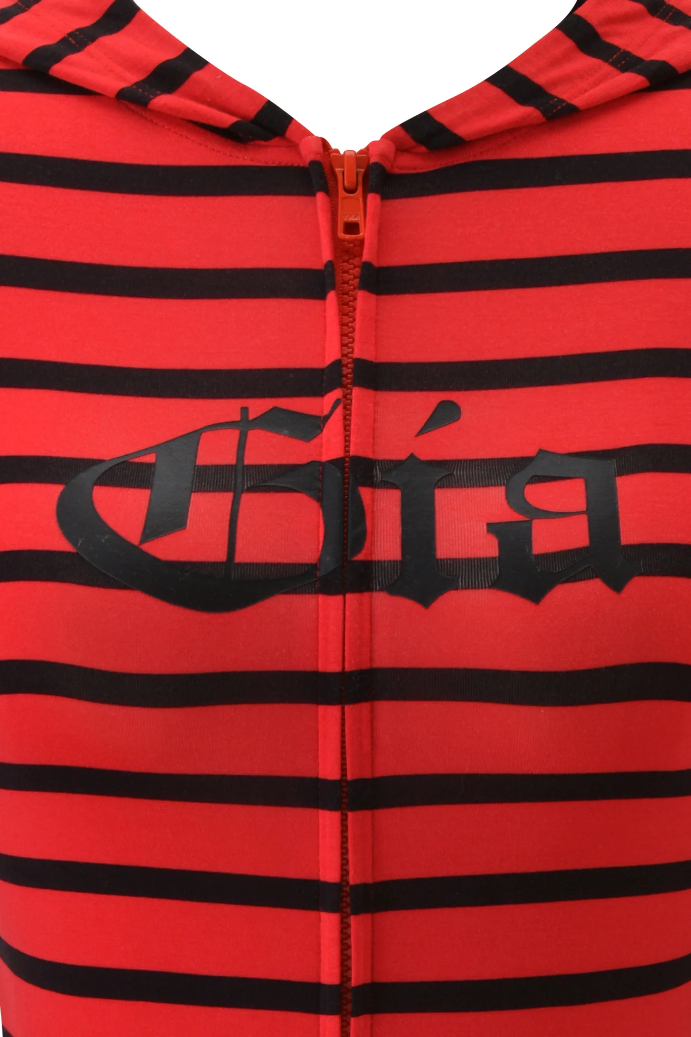 BLARE HOODIE - RED AND BLACK STRIPE - Image 8