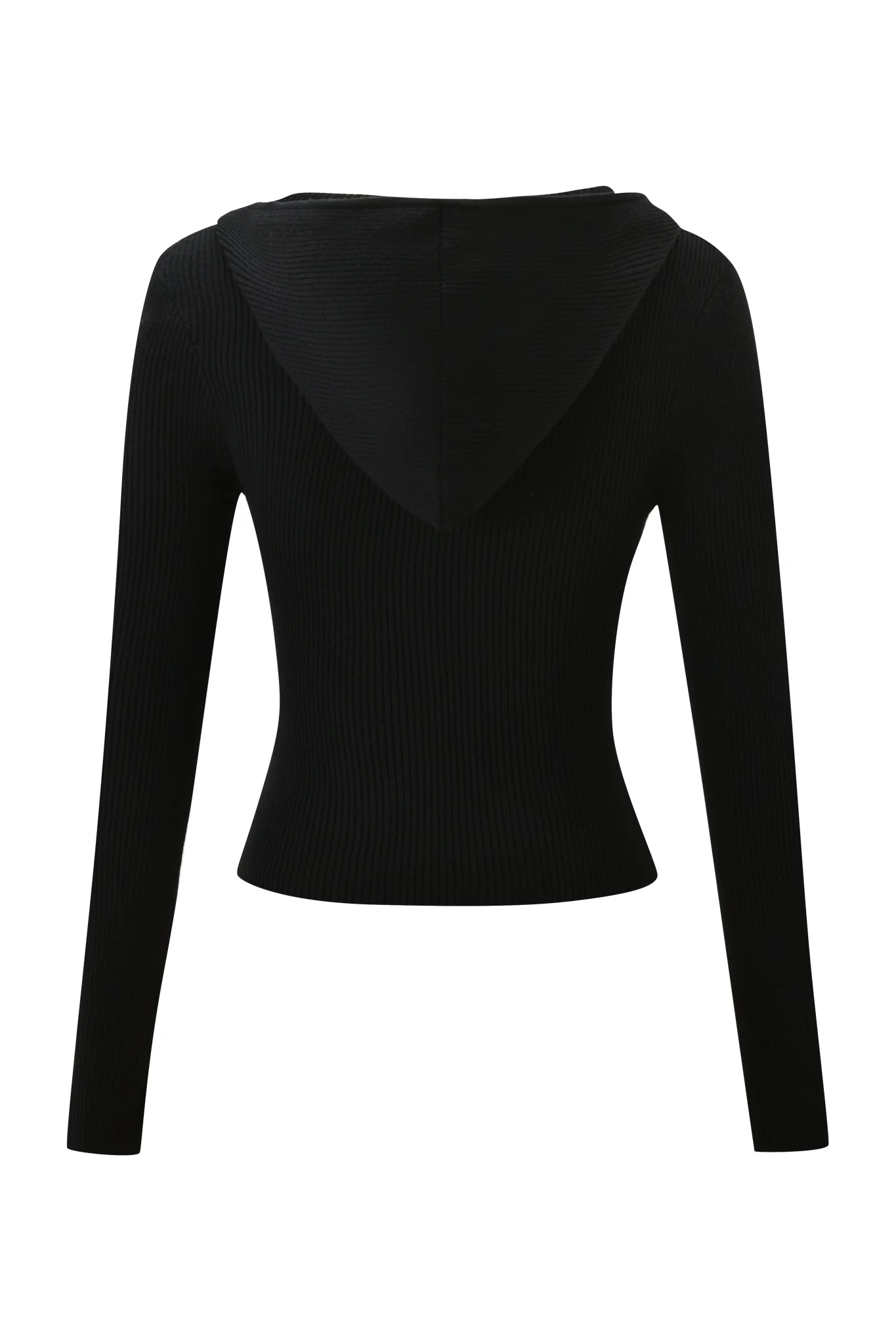 BLARE KNIT HOODIE - BLACK - Image 9