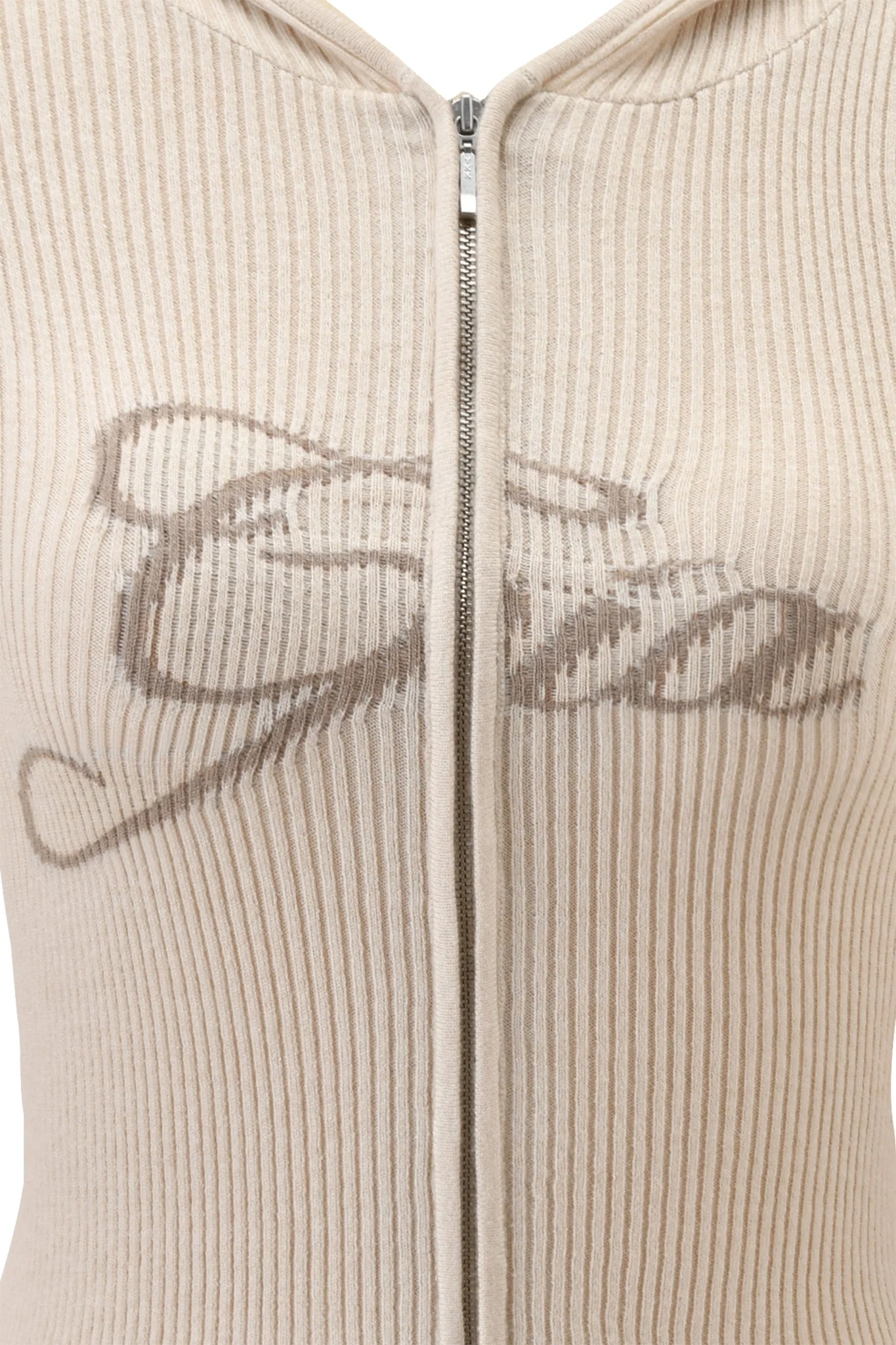 BLARE KNIT HOODIE - CREAM - Image 10