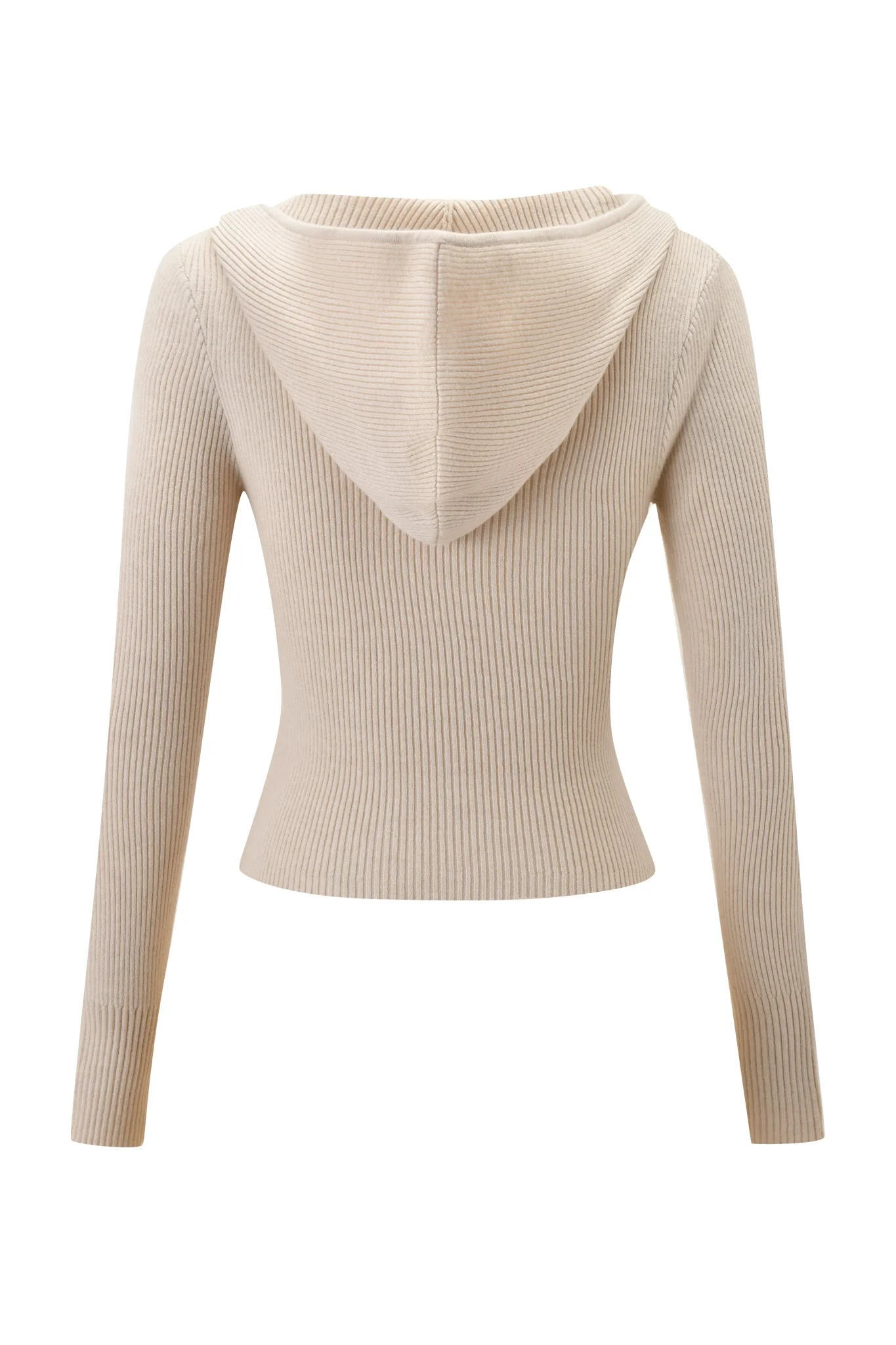 BLARE KNIT HOODIE - CREAM - Image 9