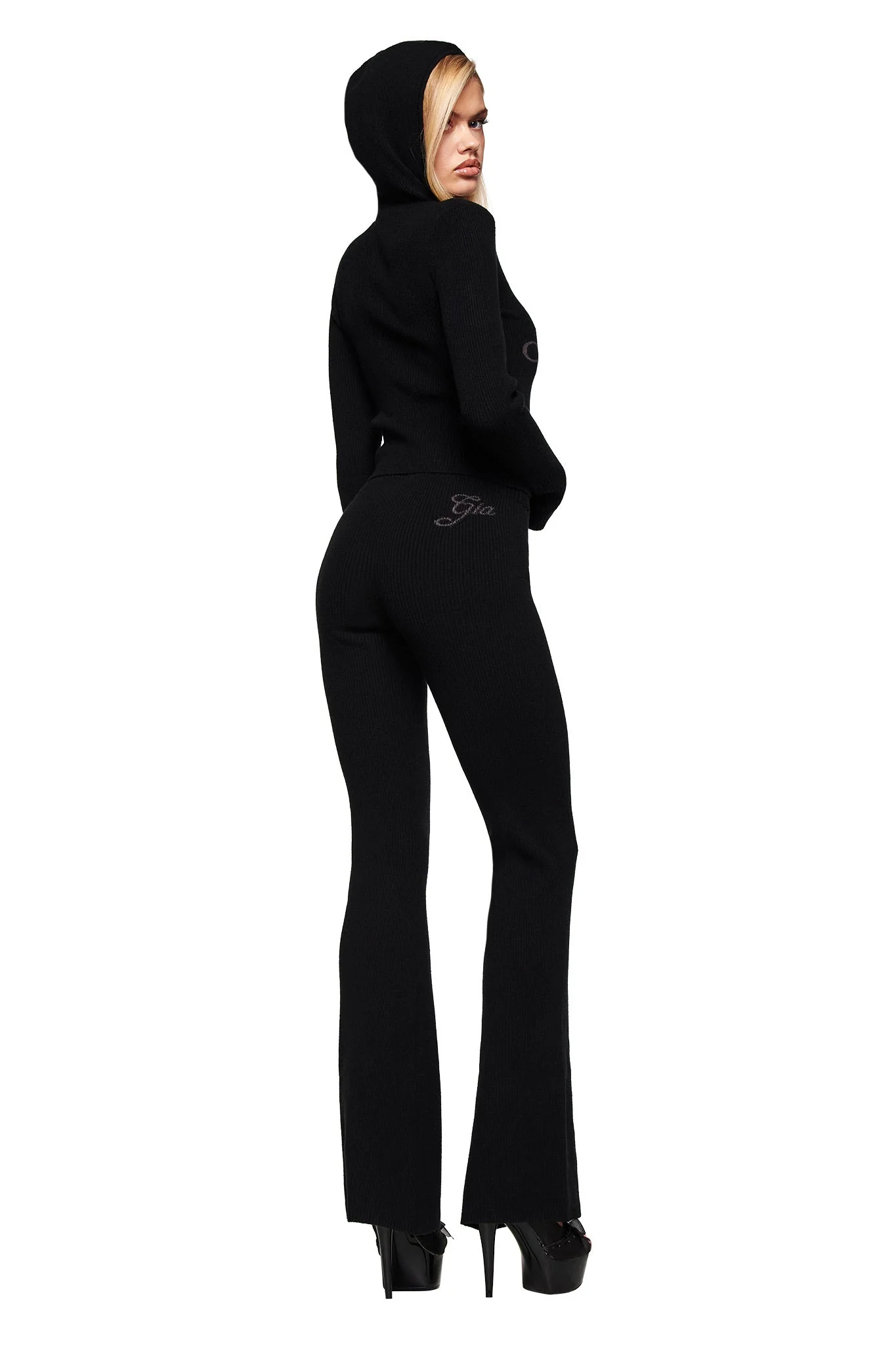 BLARE KNIT TRACKPANT - BLACK - Image 2