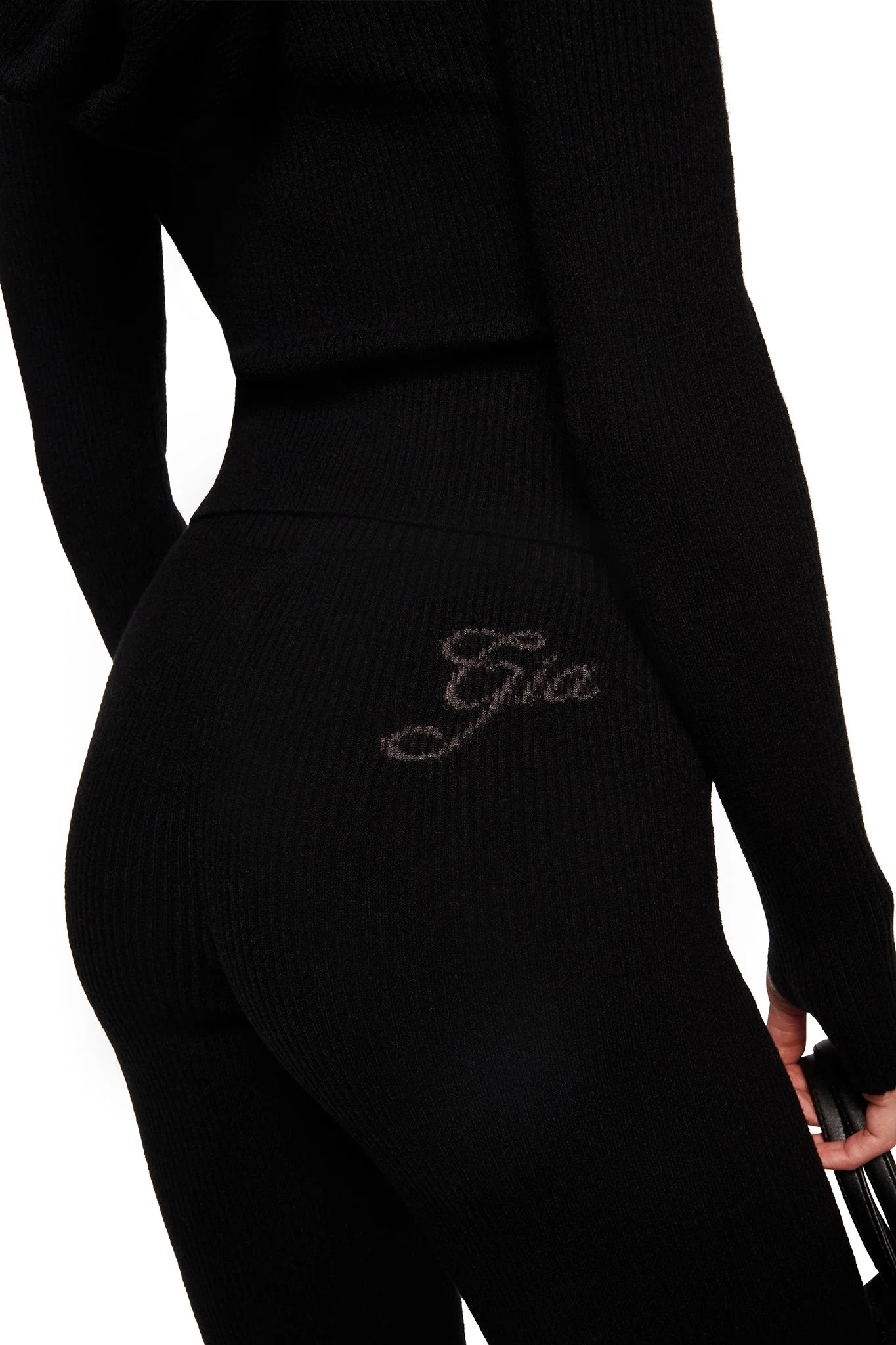 BLARE KNIT TRACKPANT - BLACK - Image 4
