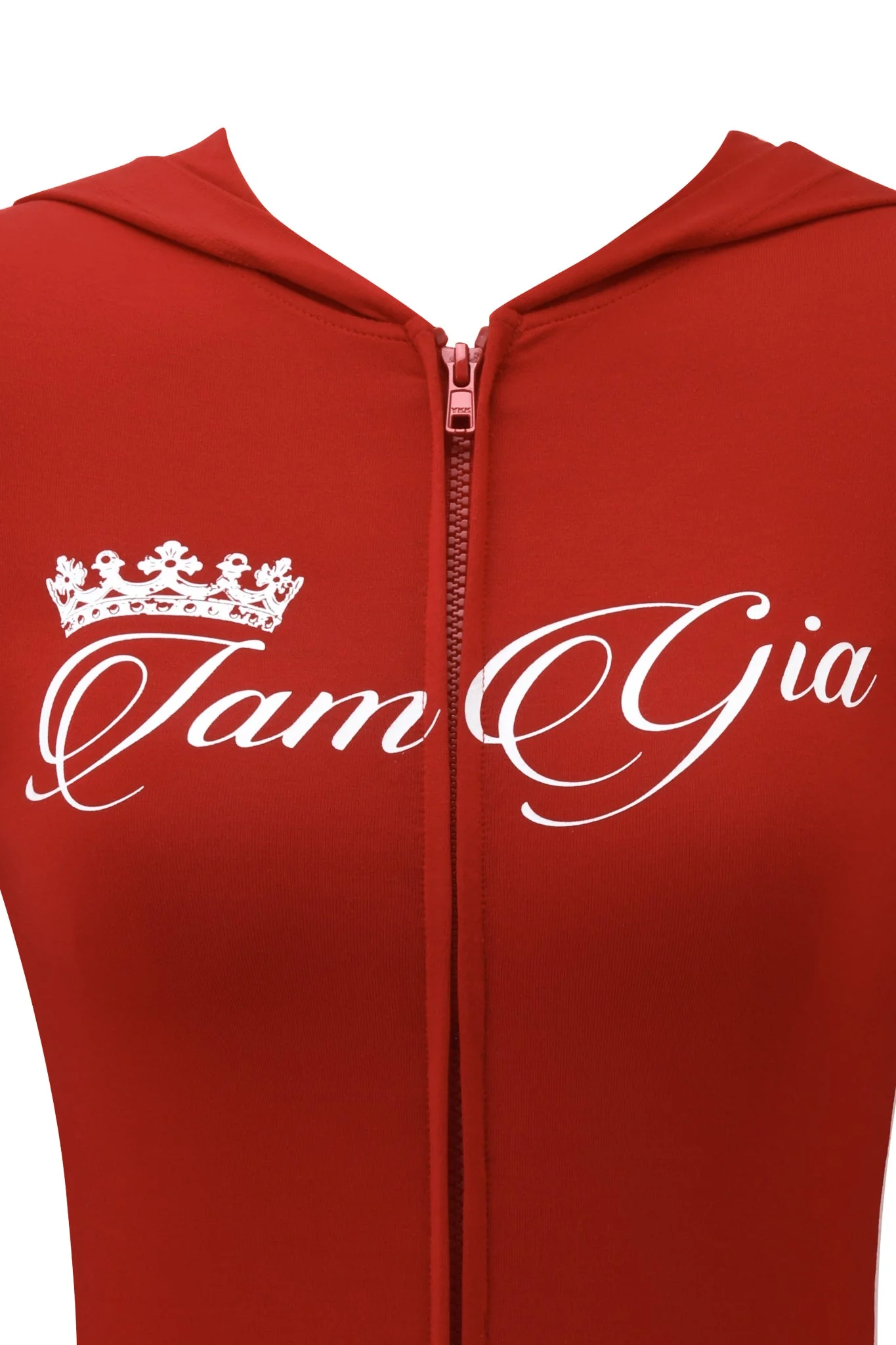 BLARE PANELLED HOODIE - RED - Image 7