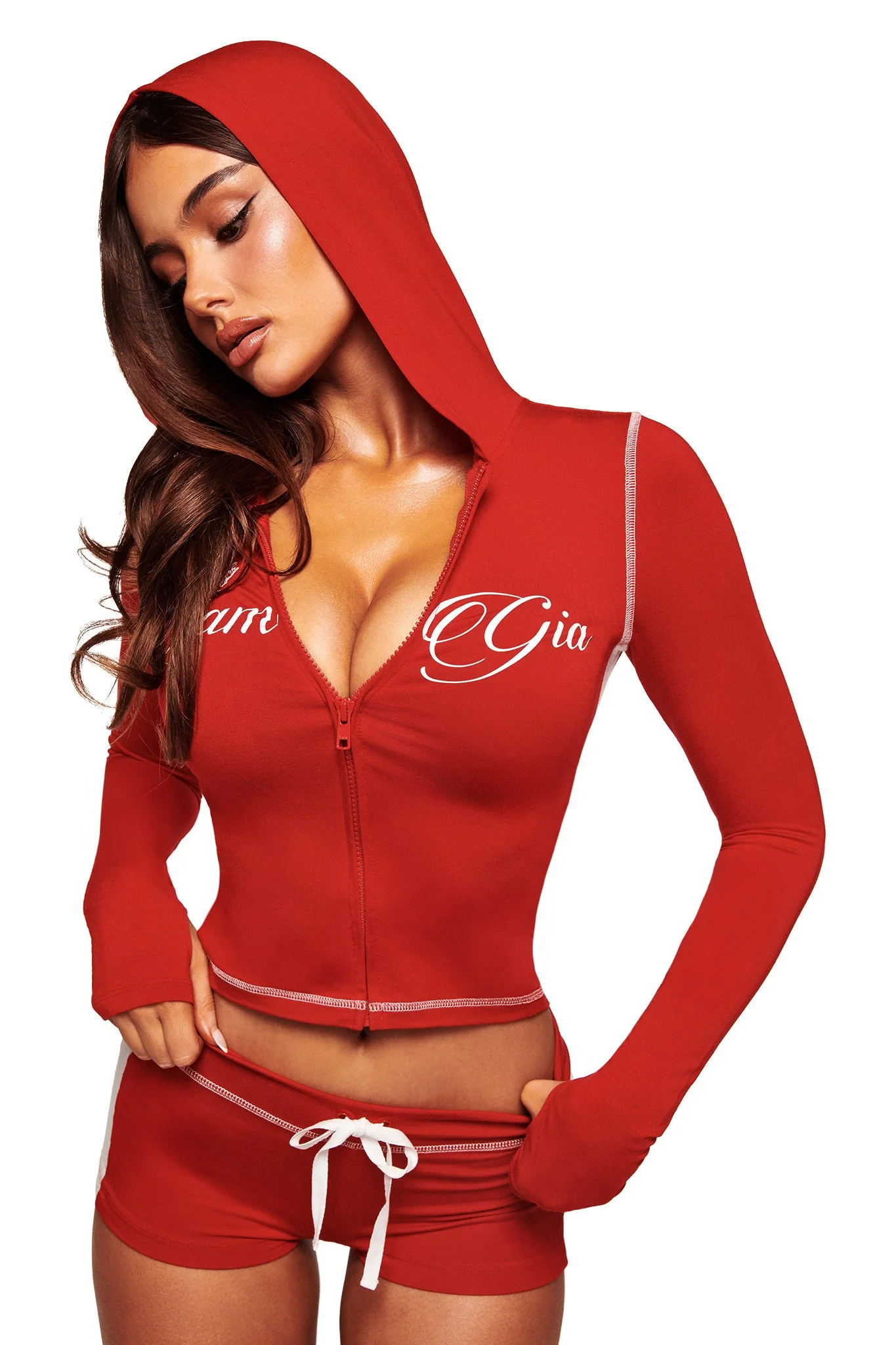 BLARE PANELLED SHORT - RED - Image 4