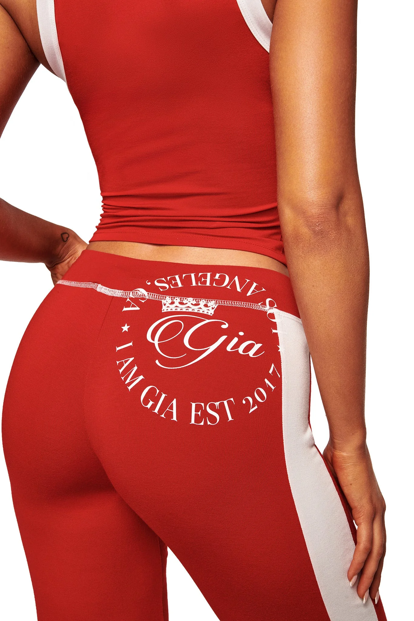 BLARE PANELLED TRACKPANT - RED - Image 4