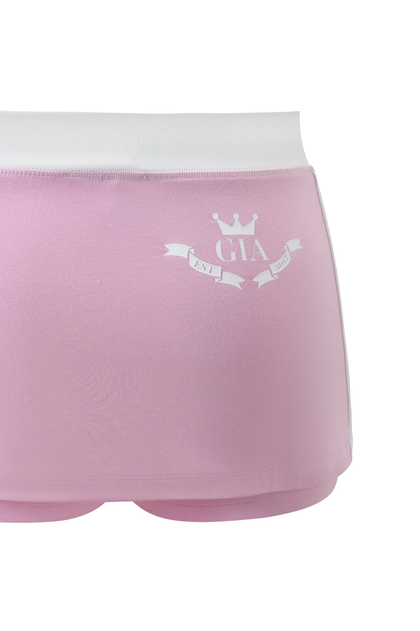 BLARE PIPING MICRO SKORT - BABY PINK AND WHITE - Image 10