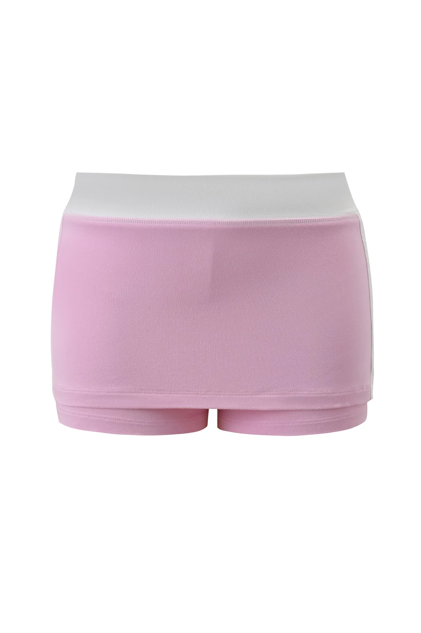 BLARE PIPING MICRO SKORT - BABY PINK AND WHITE - Image 8