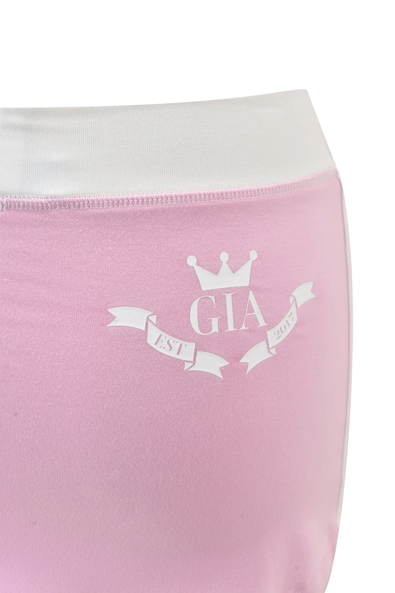 BLARE PIPING TRACKPANT - BABY PINK AND WHITE - Image 11
