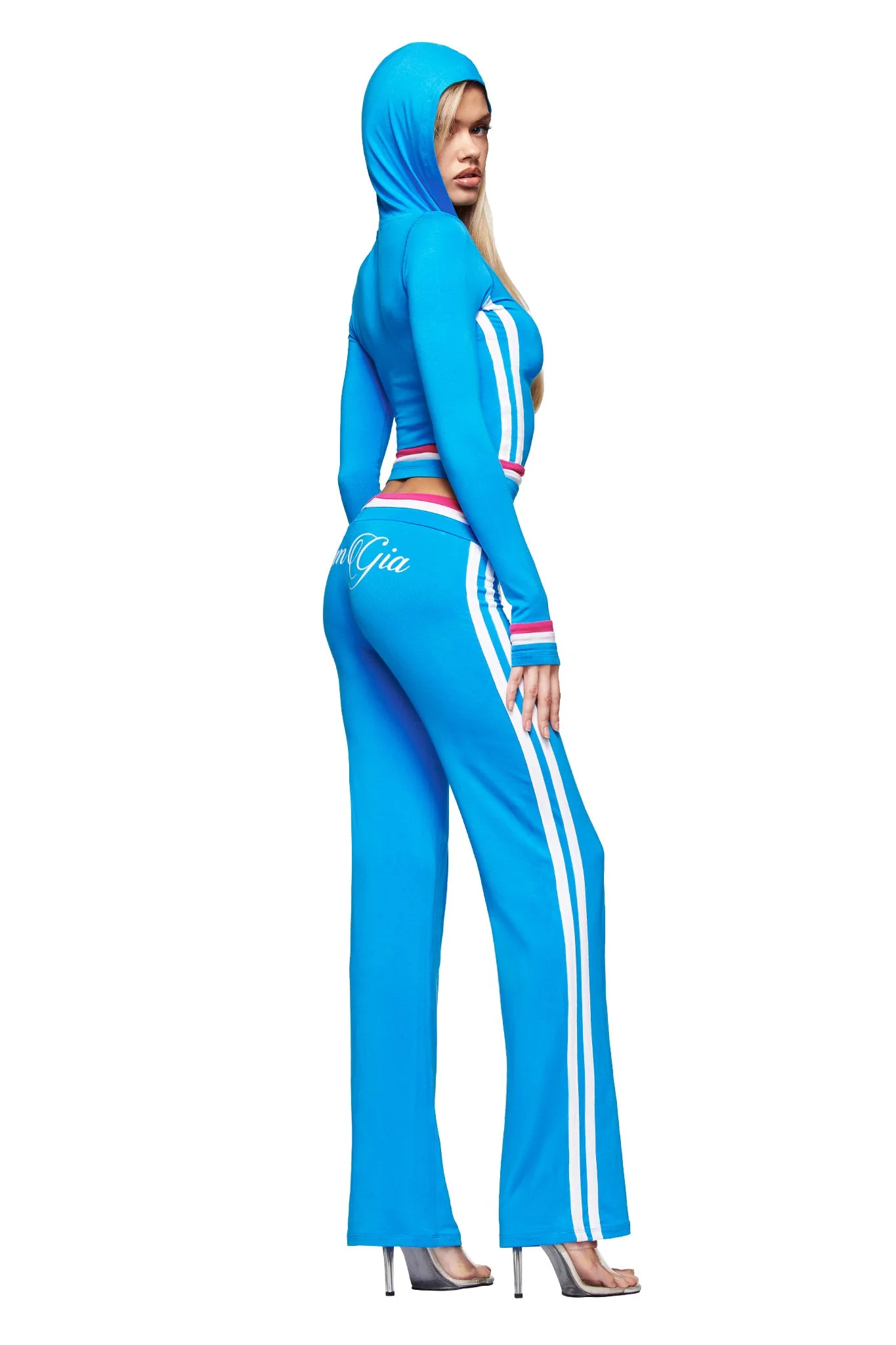 BLARE STRIPED HOODIE - SKY BLUE - Image 5