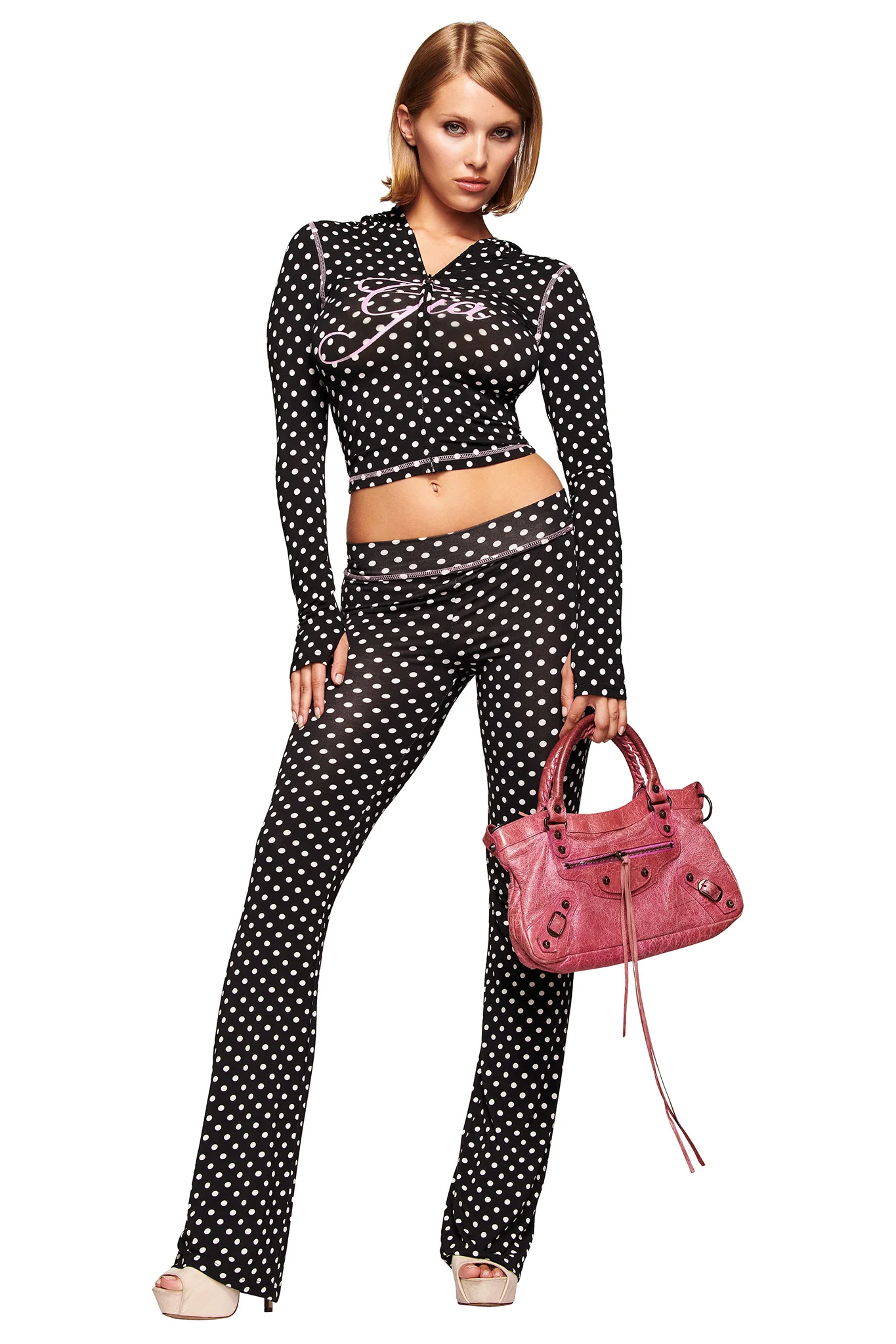 BLARE TRACKPANT - BLACK POLKA DOT - Image 2