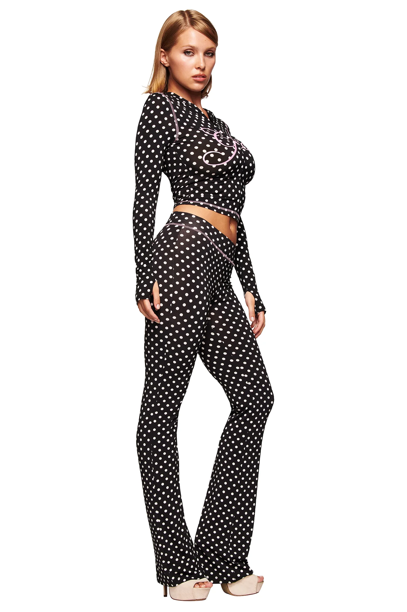 BLARE TRACKPANT - BLACK POLKA DOT - Image 3