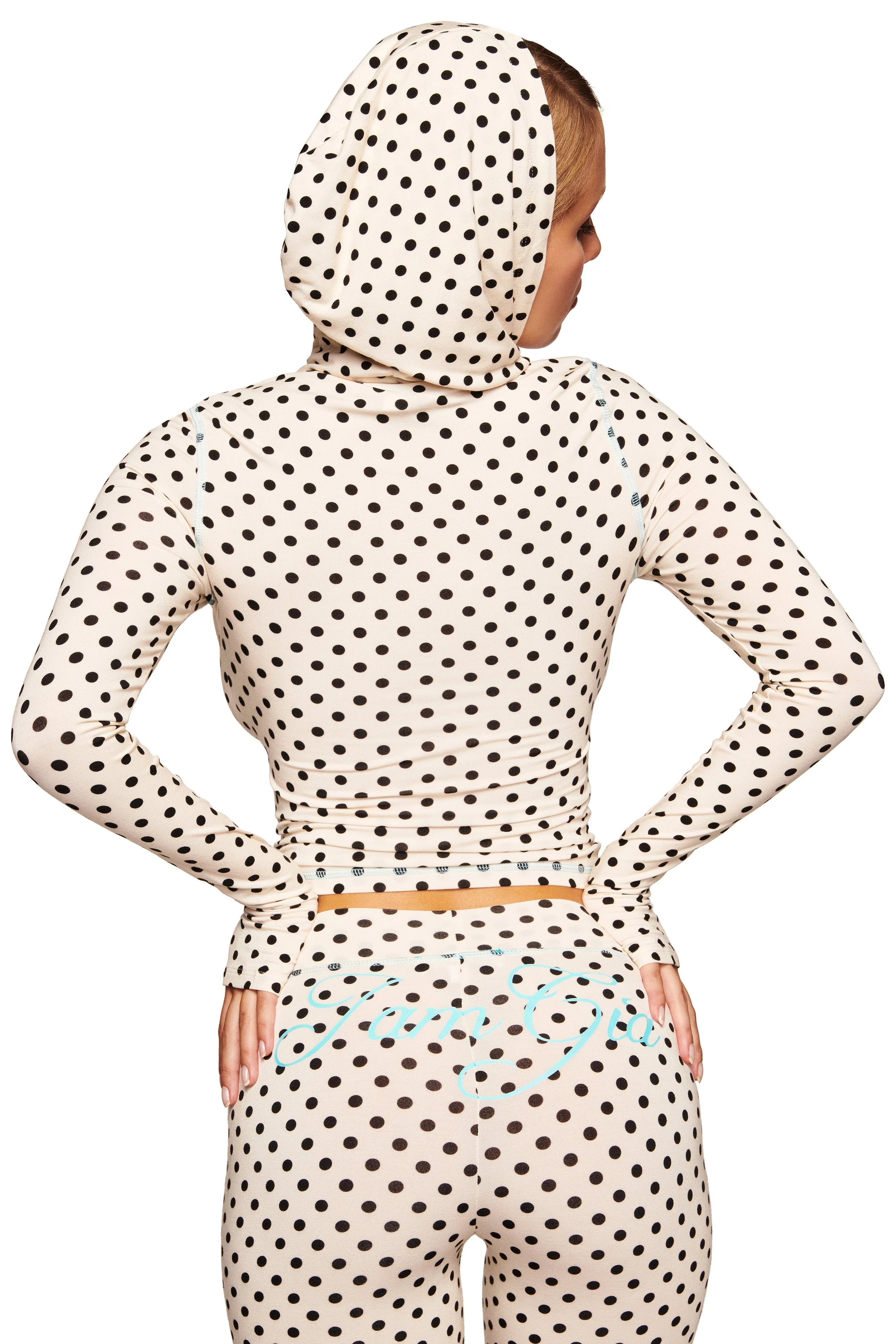 BLARE TRACKPANT - CREAM POLKA DOT - Image 4