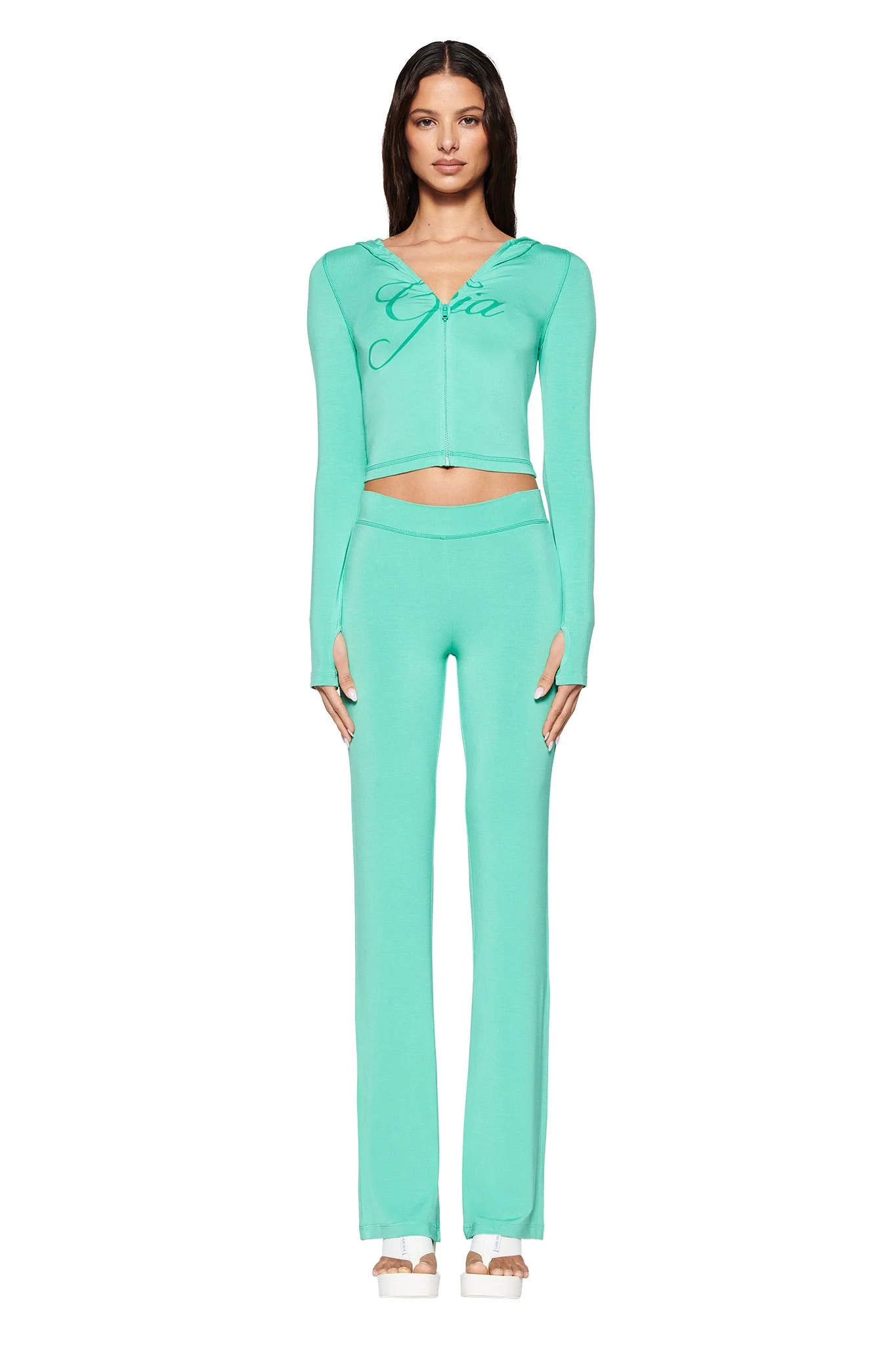BLARE TRACKPANT - GREEN : TURQUOISE : TEAL - Image 2