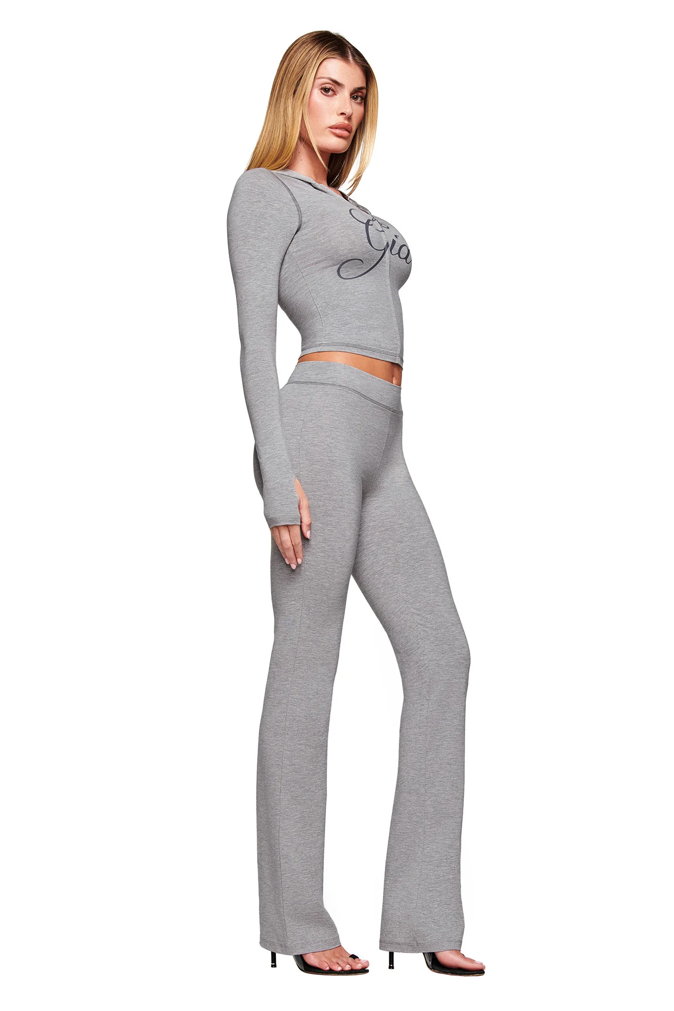 BLARE JERSEY TRACKPANT - GREY : HEATHER GREY - Image 2