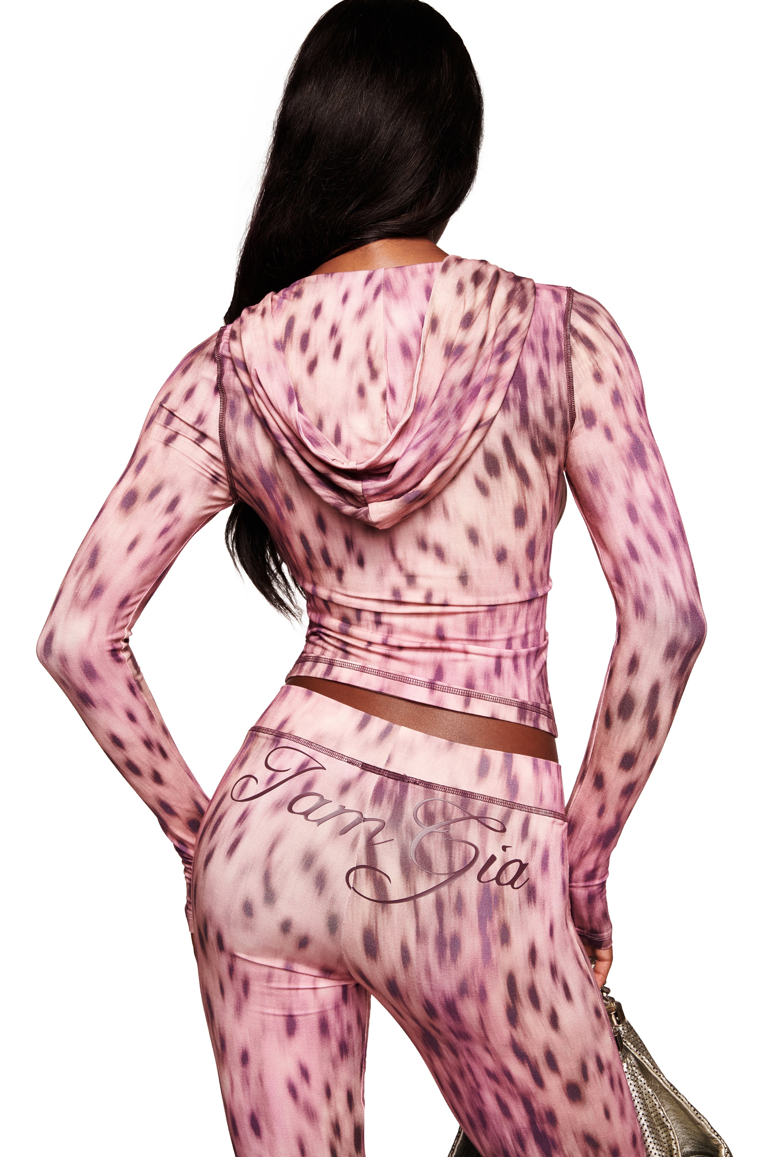BLARE TRACKPANT - PINK BLURRED CHEETAH - Image 4