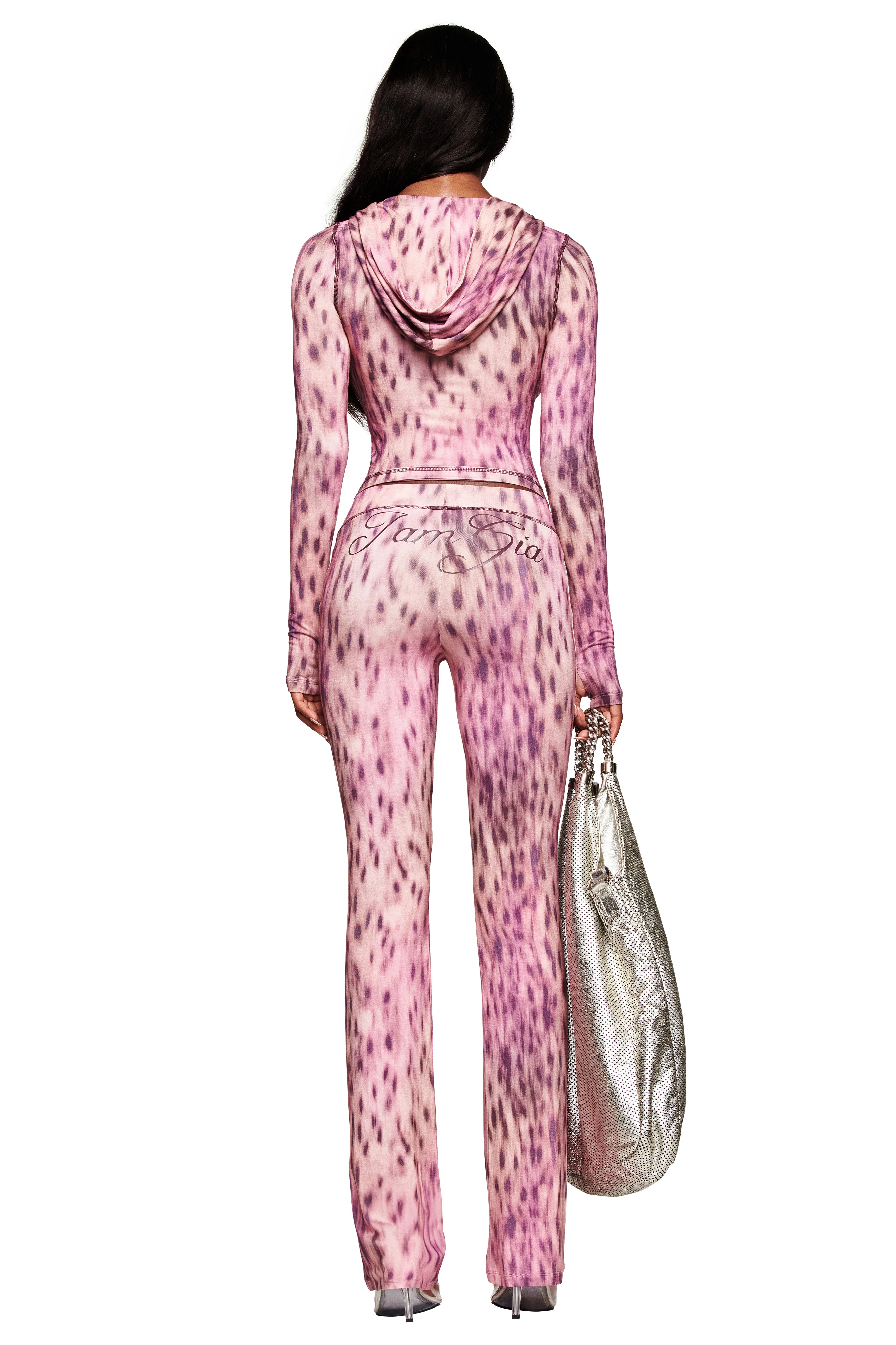 BLARE TRACKPANT - PINK BLURRED CHEETAH - Image 5