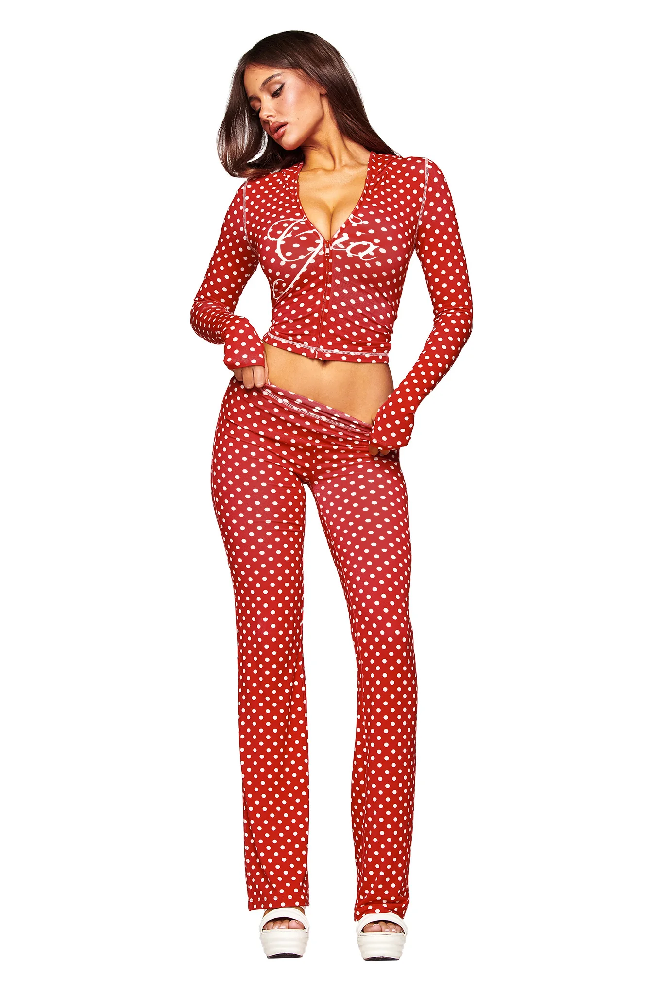 BLARE TRACKPANT - RED POLKA DOT - Image 3